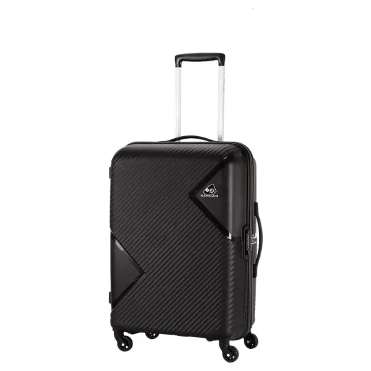 by American Tourister Zakk 68 cm Hard Check-In Luggage Trolley Bag 72L Black with 360-Degree Spinner Wheels and Combination Lock