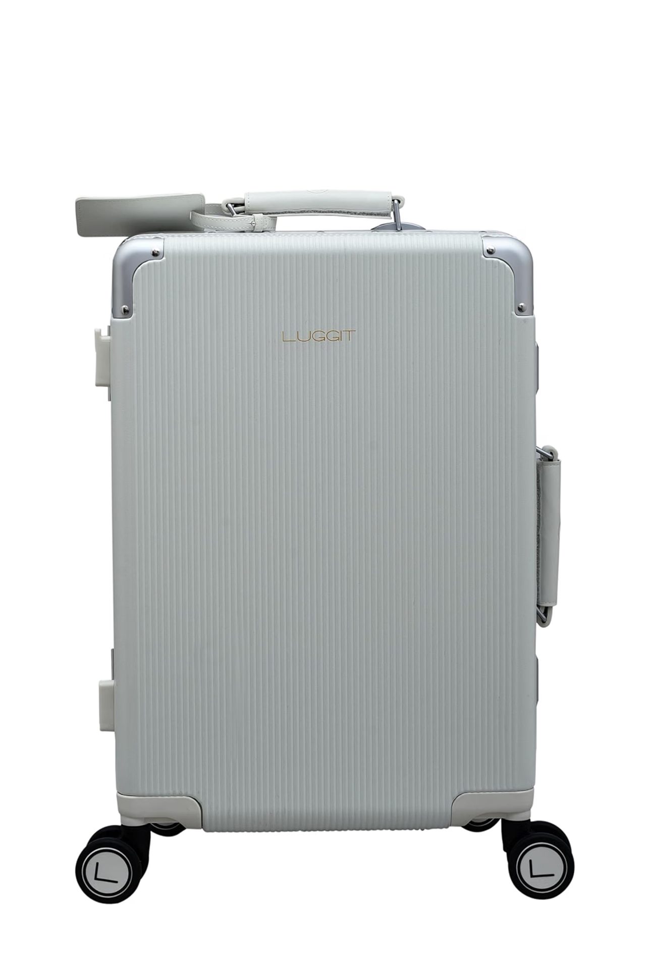 Luxury Cabin Trolley Bag White 20 Inch Zipperless