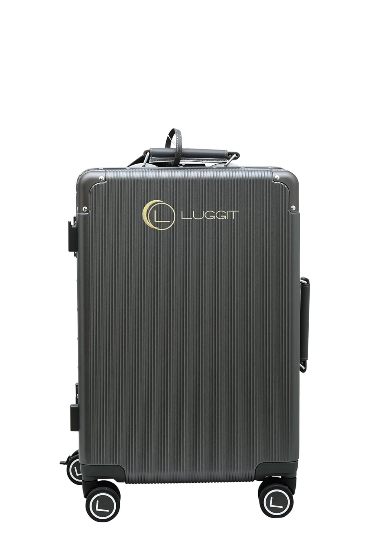 Luxury Cabin Trolley Bag Grey 20 Inch Zipperless