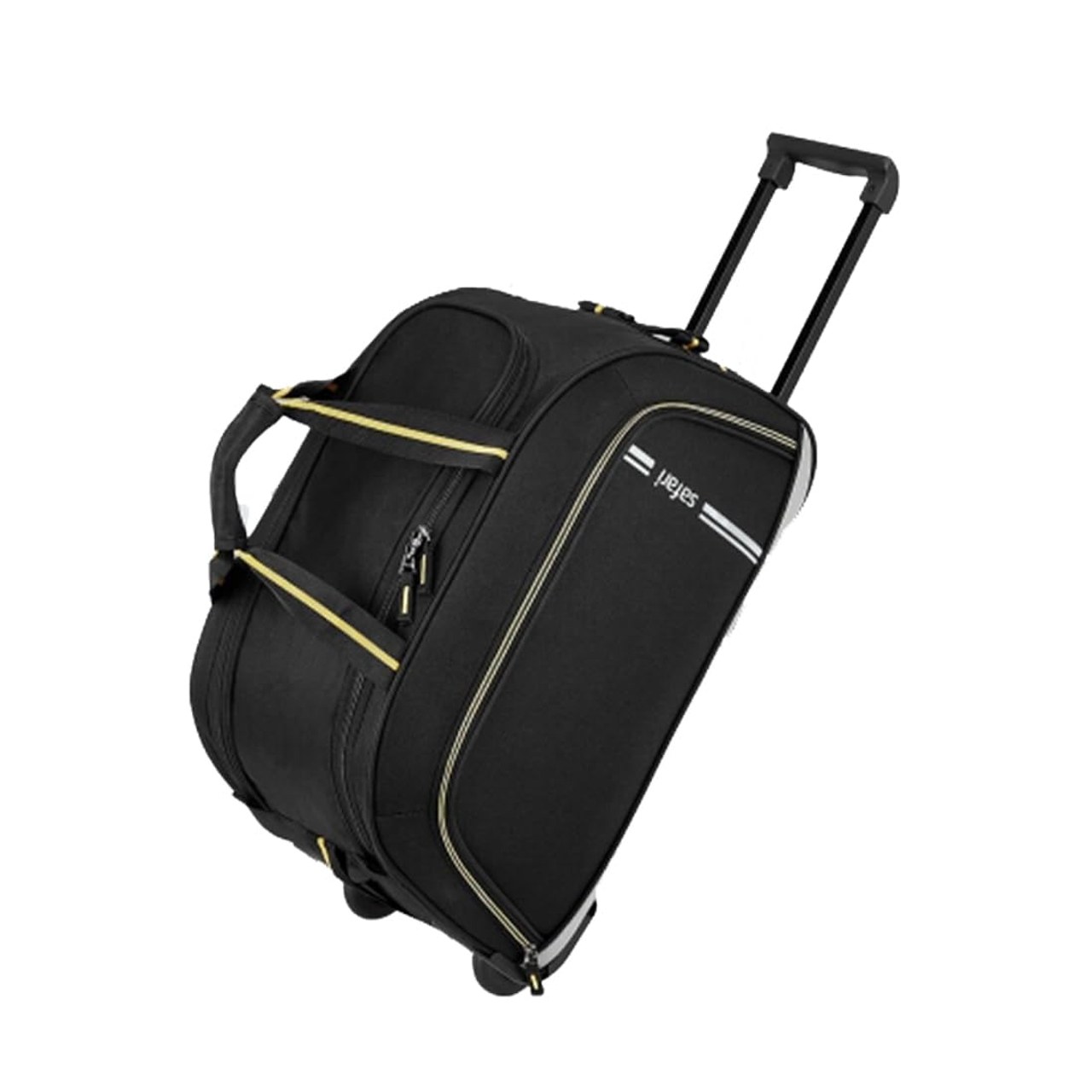 Safari Eden Polyester Duffle Bag Trolley (65 Cm, Black)