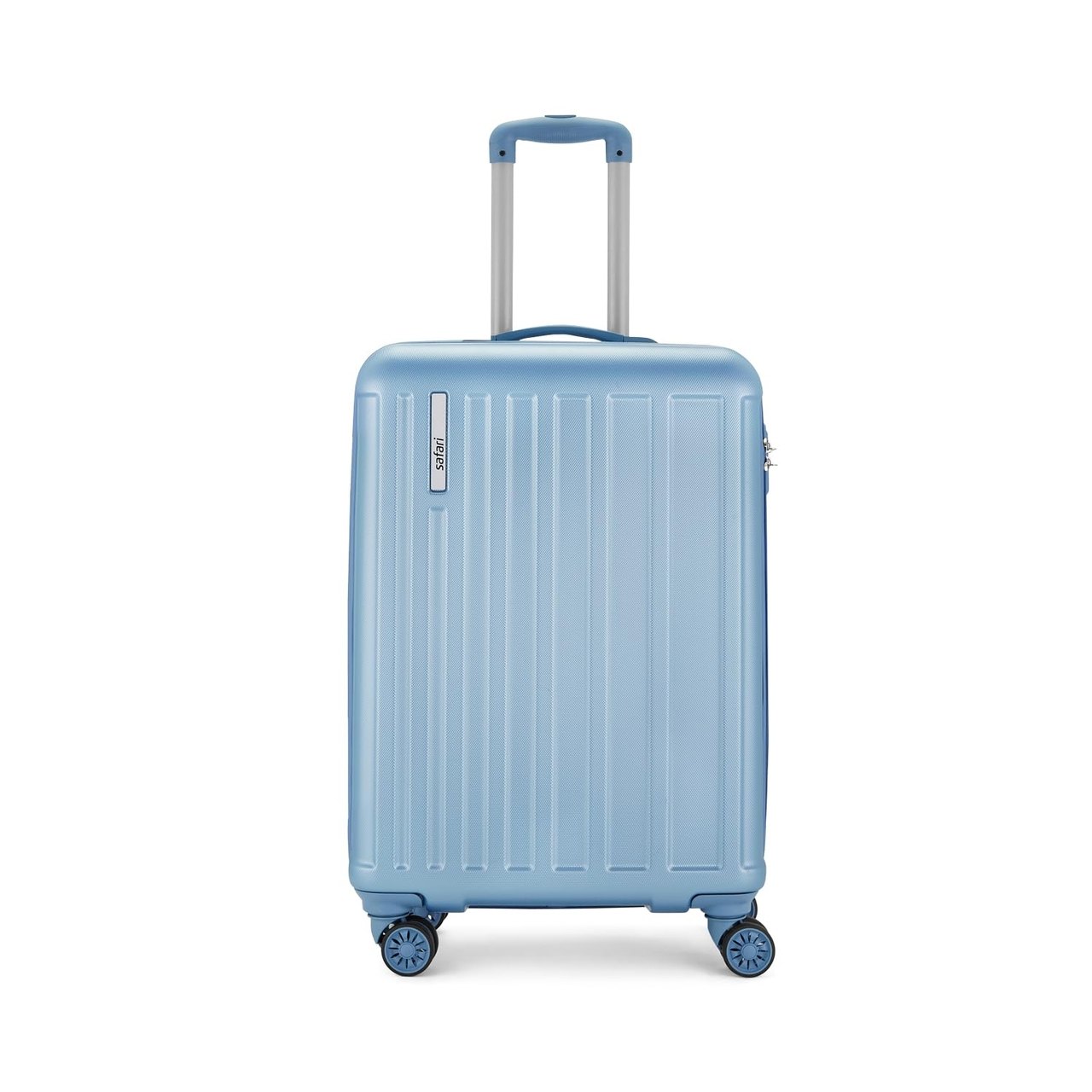 Safari Linea 8 Wheels 56 cm Small Cabin Trolley Bag Hard Case Polycarbonate - Pearl Blue