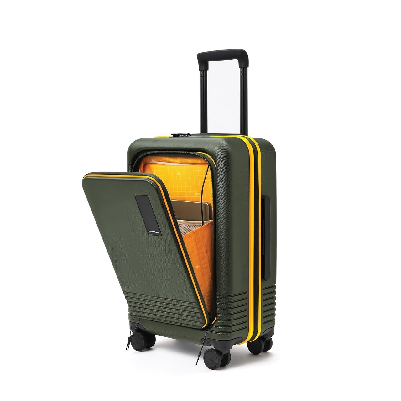 Mokobara Iconic Cabin Pro 15 Inch Laptop Trolley Bag 40L Green & Yellow