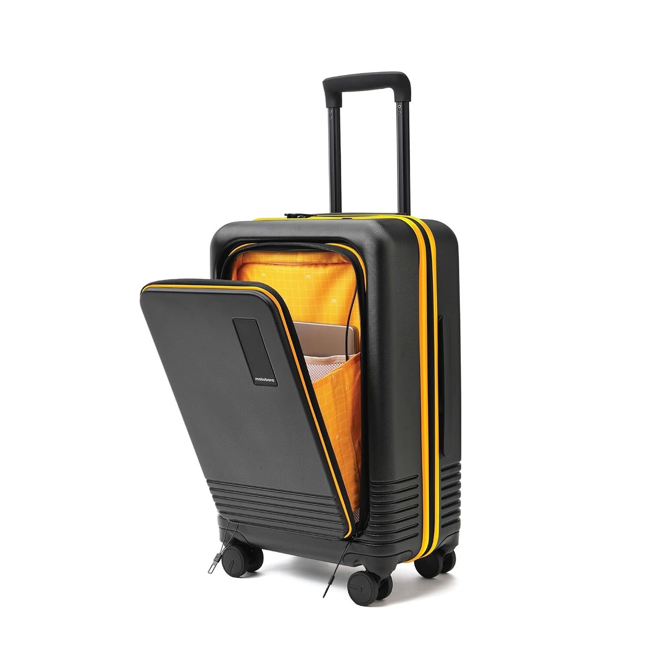 Mokobara Iconic Cabin Pro 15 Inch Laptop Trolley Bag 40L Black & Yellow