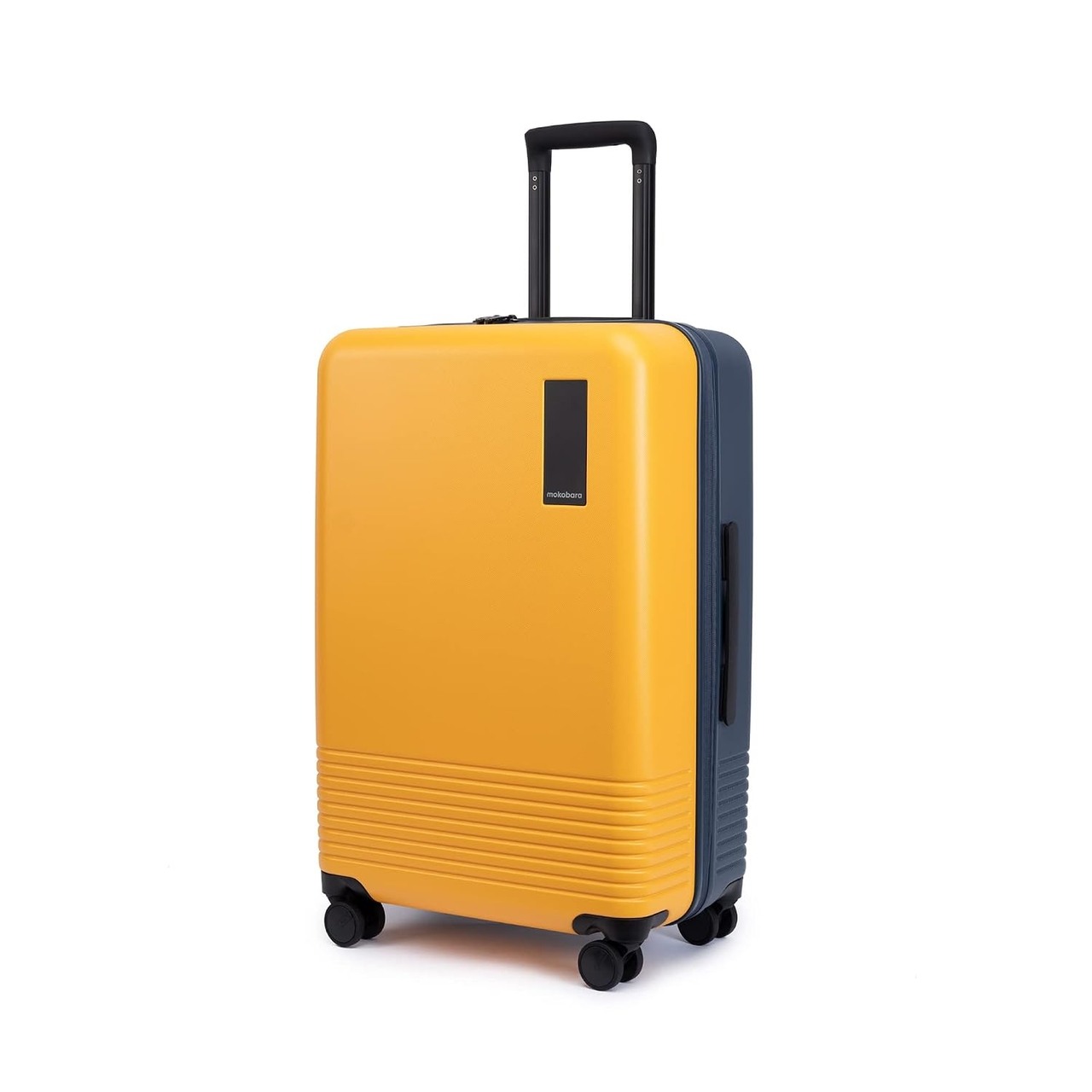 Mokobara Iconic Check-in Luggage Trolley Bag Medium Size 68.5cm 71L Yellow & Navy