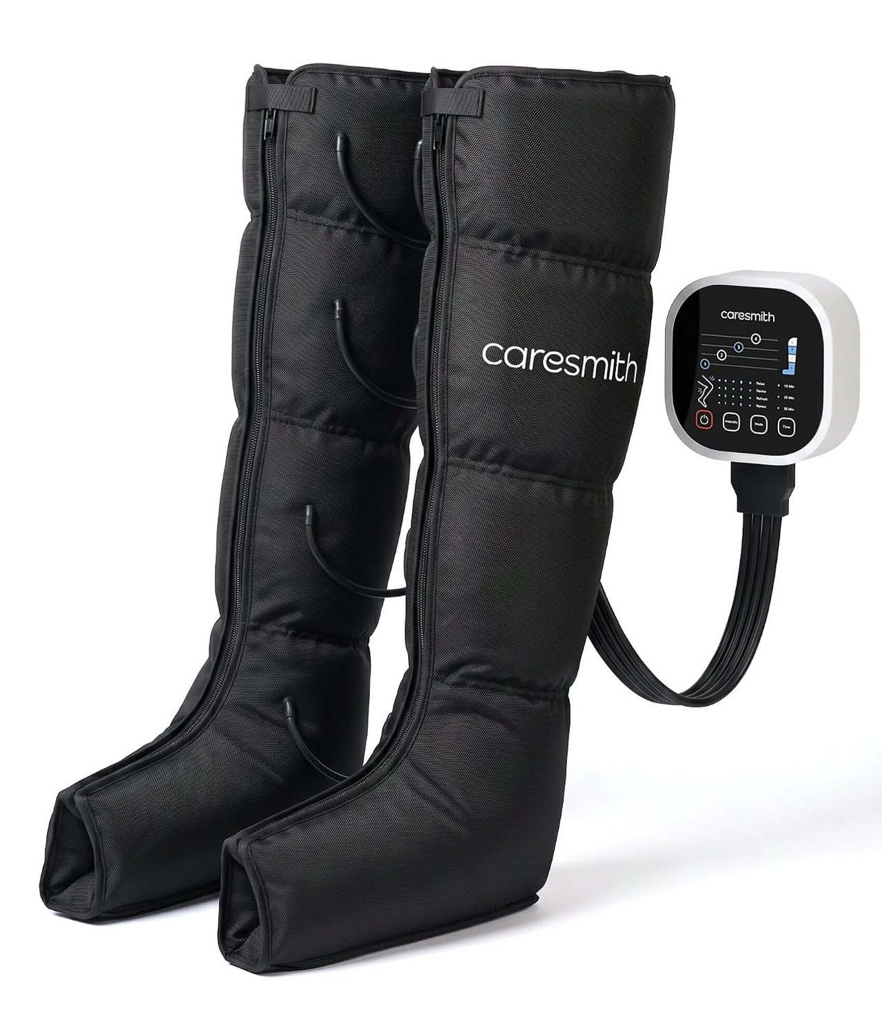 Revive Leg Compression Massager with Powerful Controller - Black