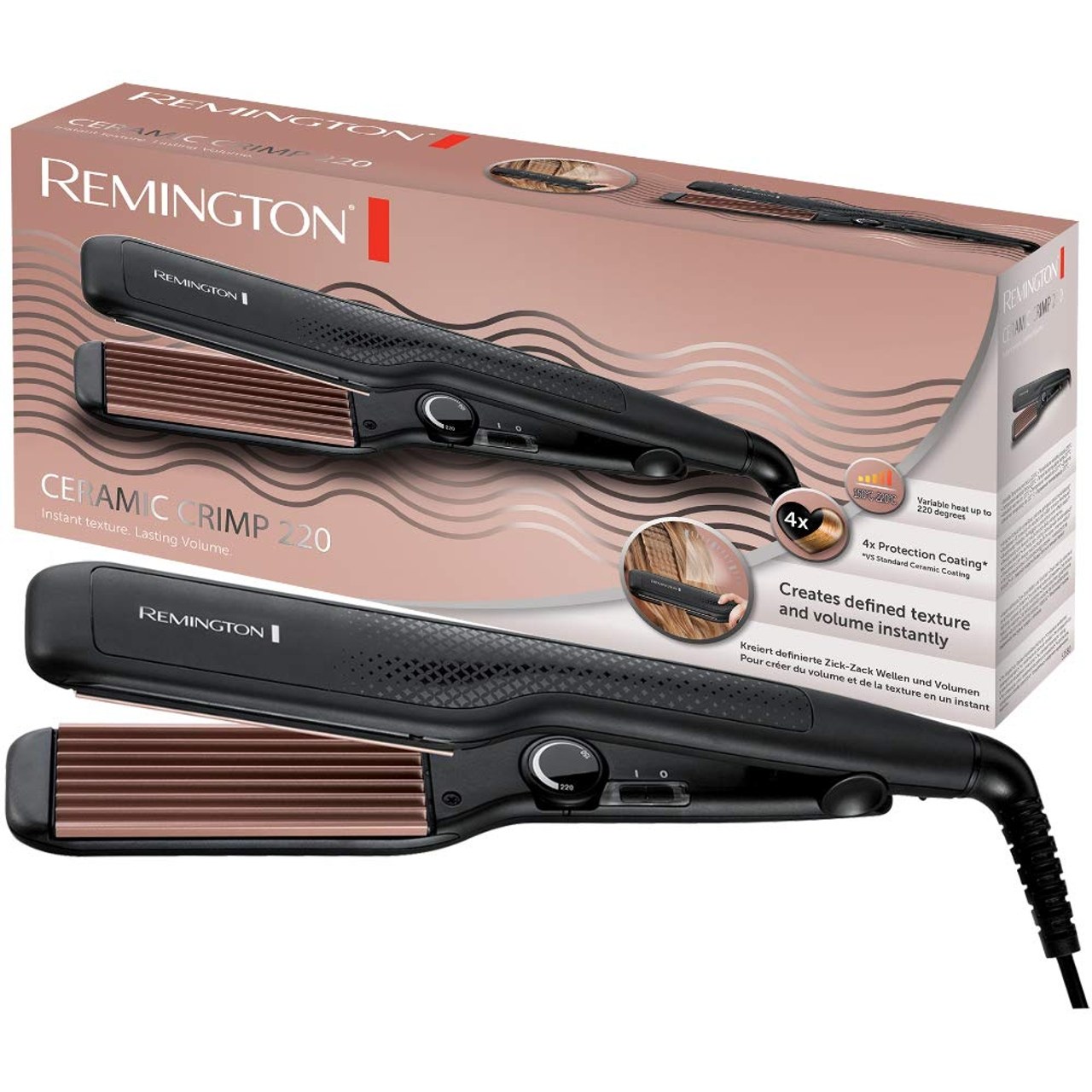 Remington S3580 Ceramic Crimp For Hair - Black