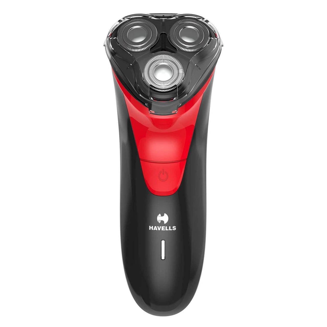 Havells Male RS7005-3 Head Rotary Shaver with Built in Pop-Up Trimmer for Wet & Dry Shave; IPX7 Waterproof; Protection from Cuts (Black & Red)