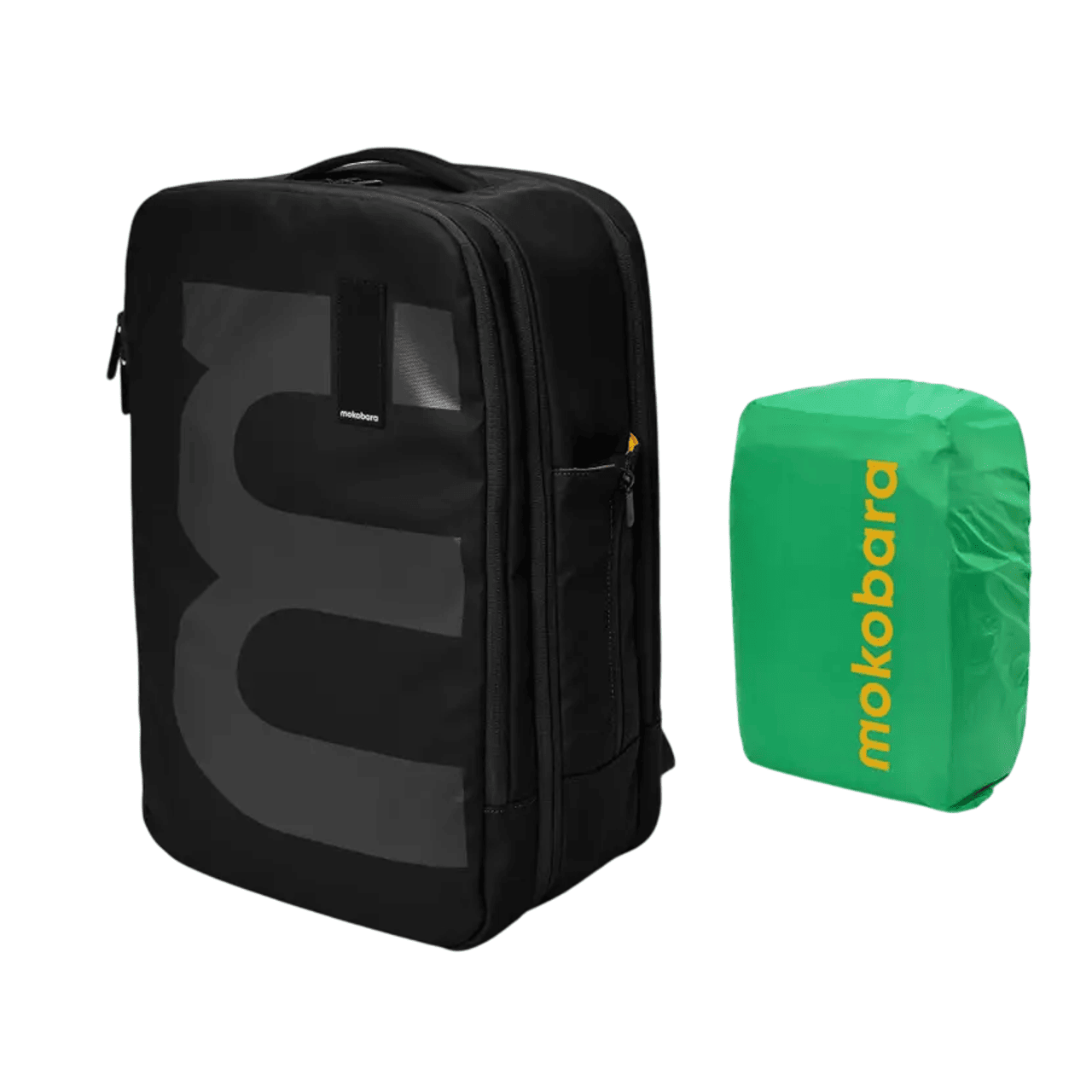 Mokobara Em Travel Backpack 45L with 16" Laptop Compartment and Rain Cover - Black