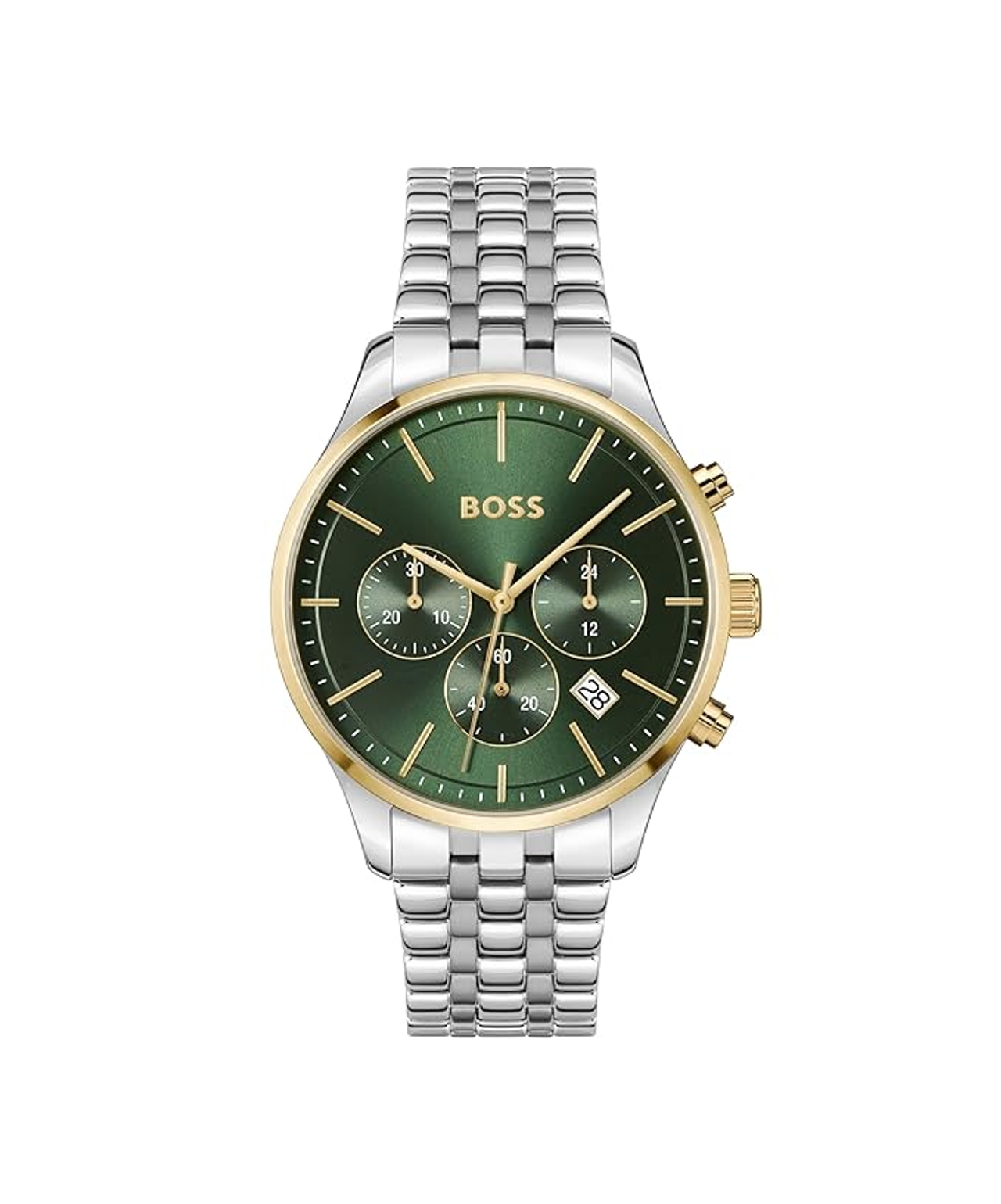BOSS Avery 42 mm Green Dial Stainless Steel Chronograph Watch For Men - (1514159)