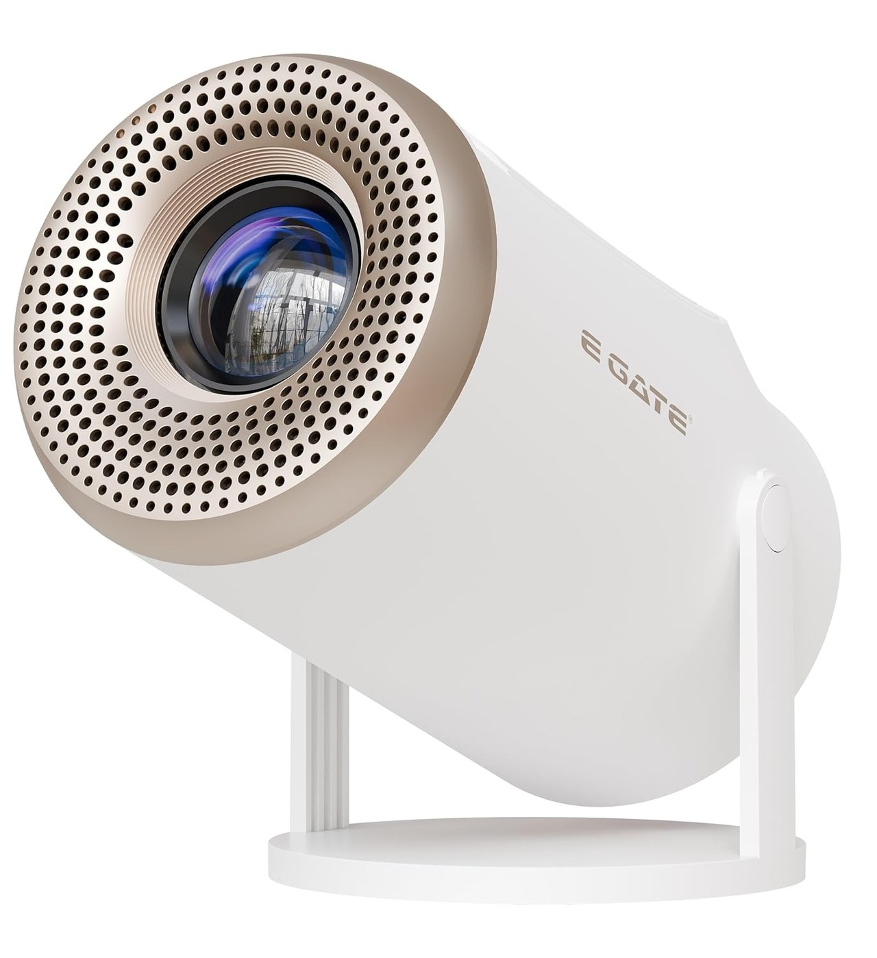 Atom 2X+ Smart Projector 4k Ultra HD | Built-in Live TV (120+ Channels no Subscription Required) | 200 ISO, 1080p & 4K Support, Auto Keystone | Netflix, Prime, WiFi & BT, Mirroring, eGate