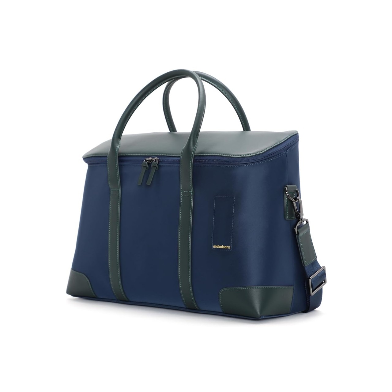 Mokobara Unisex Vegan Leather Cabin Duffle Bag 22L with Laptop Compartment Blue