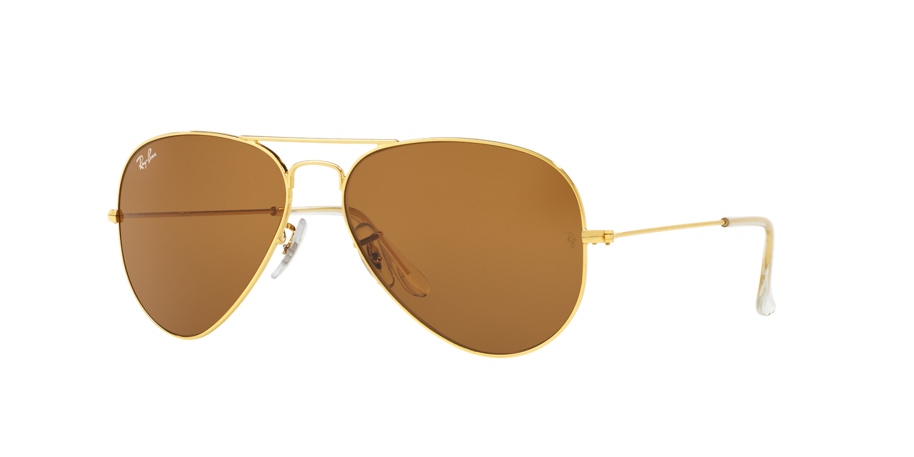 Ray-Ban Size - 58 Metal Aviator Sunglasses Frame Colour - Golden