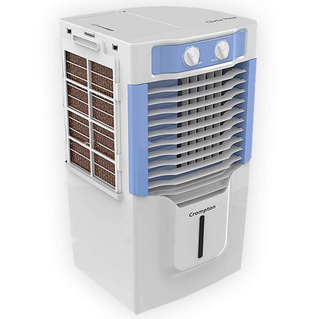 Crompton Personal Air Cooler 10L Honeycomb Cooling Pads White and Light Blue