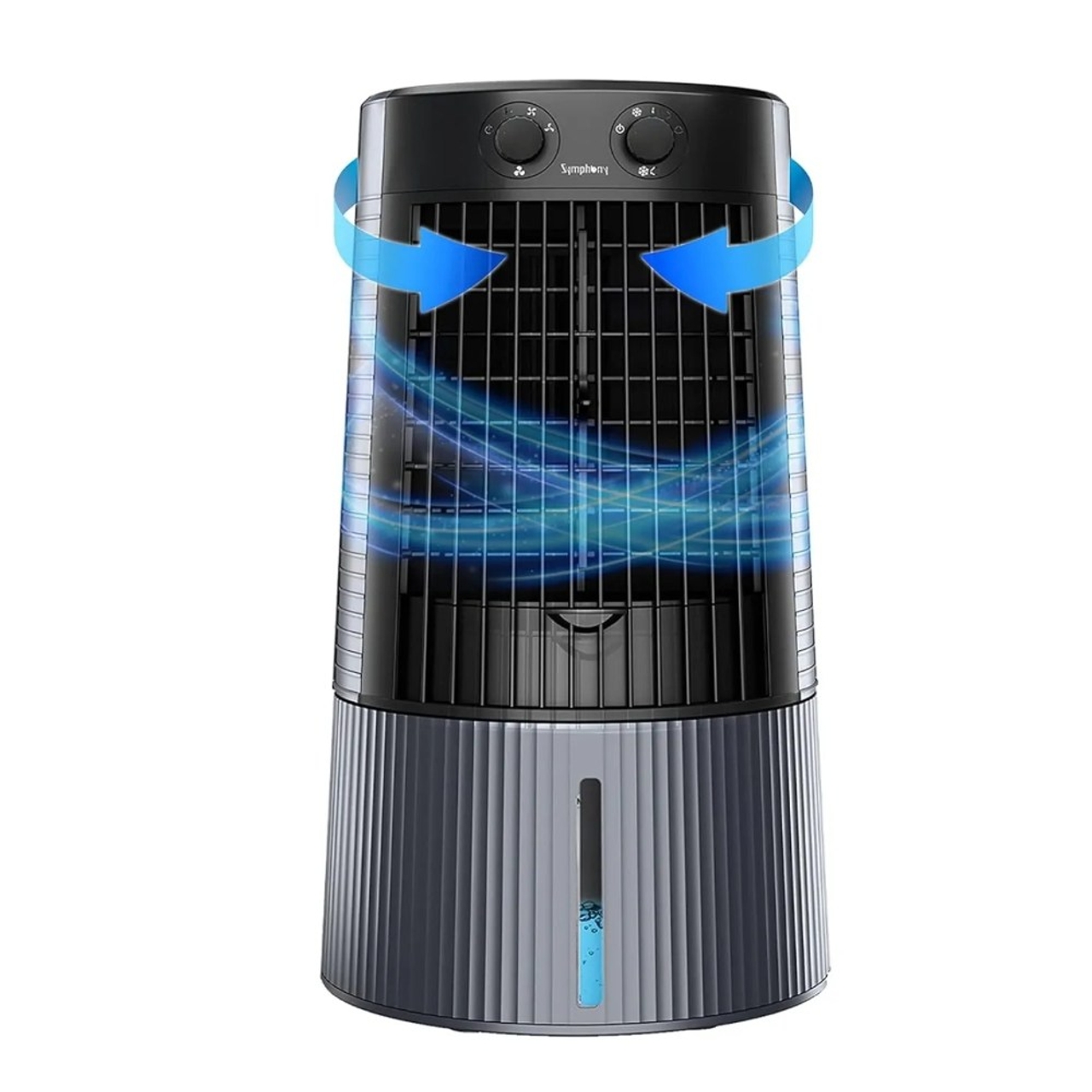 Symphony Personal Tower Air Cooler Powerful Blower Honeycomb Pad Auto Rotation Energy Efficient (Duet)