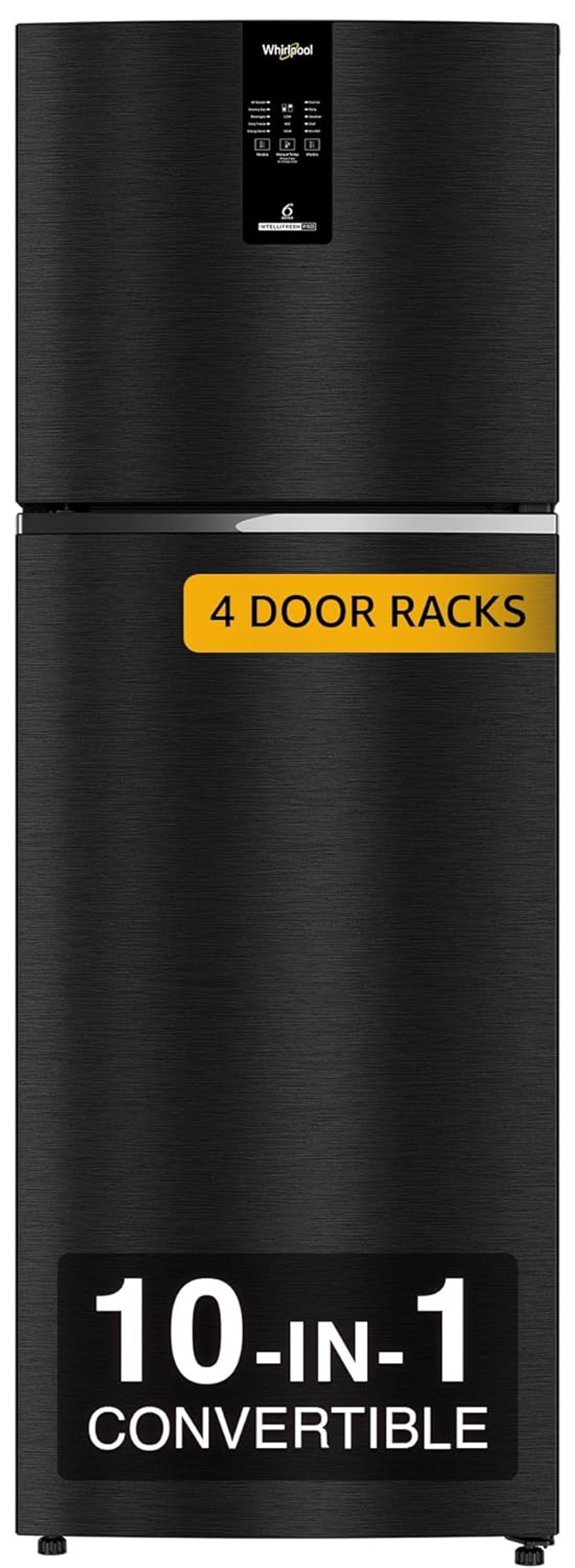 Whirlpool Double Door Refrigerator Intelli Fresh Convertible Inverter Frost Free 327 L 2 Star Omega Black (IFPRO INV CNV 375 OMEGA BLACK(2S)-TL)