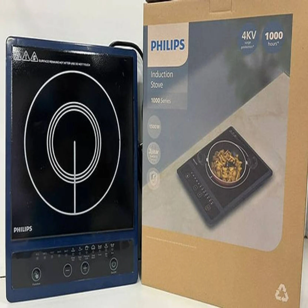 Induction Cooktop HD4944 1500W Push Button Blue/Black