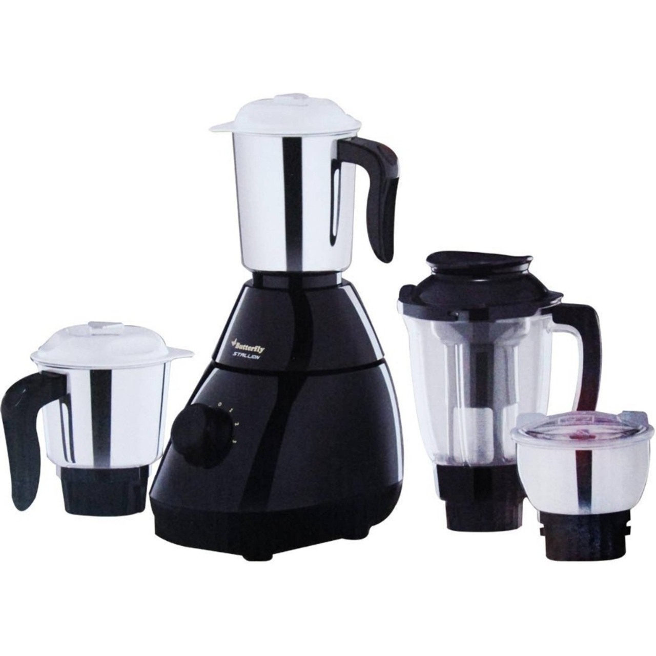 Butterfly Mixer Grinder 750W 4 Jars Black (Stallion)