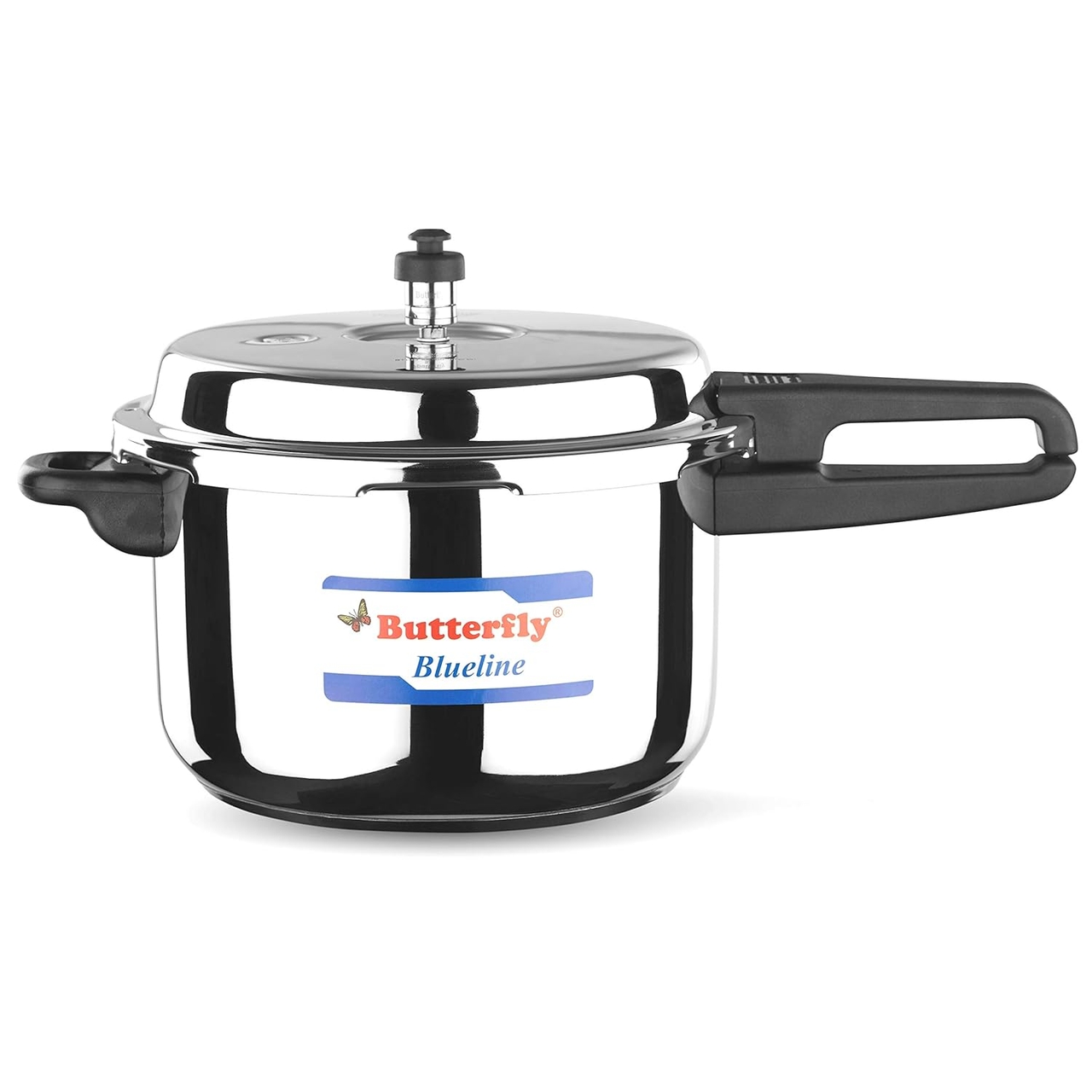 Butterfly Pressure Cooker Blue Line Stainless Steel Outer Lid 7.5 Litre Induction Compatible