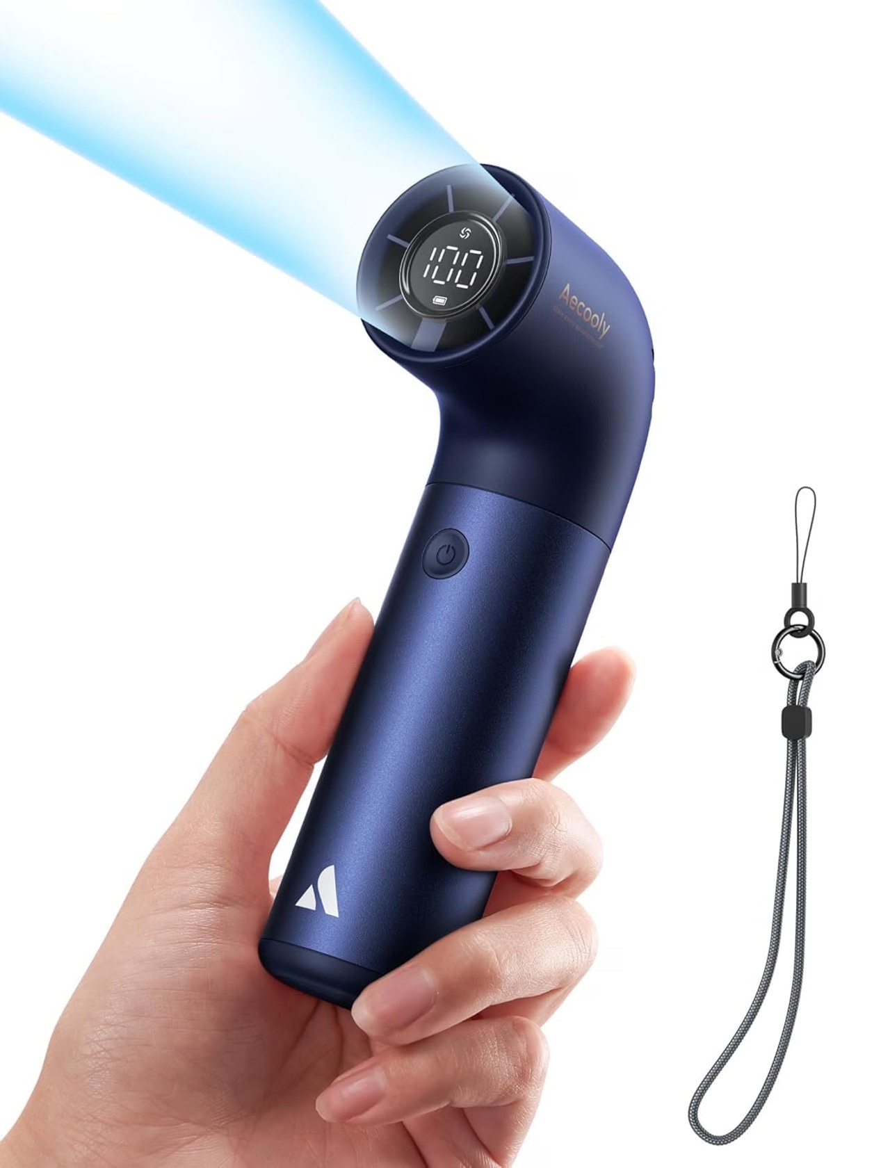 Portable Handheld Fan (Aero Pro, 3500mAh, Blue)