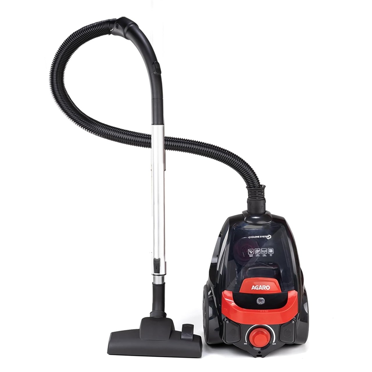 AGARO ICON 1600 Watts Bagless Dry Vacuum Cleaner for Home & Office, up to 24 kPa Variable Suction with Cyclonic Technology, 1.5L Bagless Bin