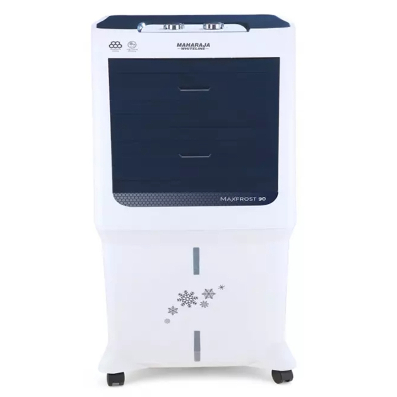 Maharaja Whiteline Air Cooler Maxfrost 90 Honeycomb Pads 90L Desert Vertical Swing