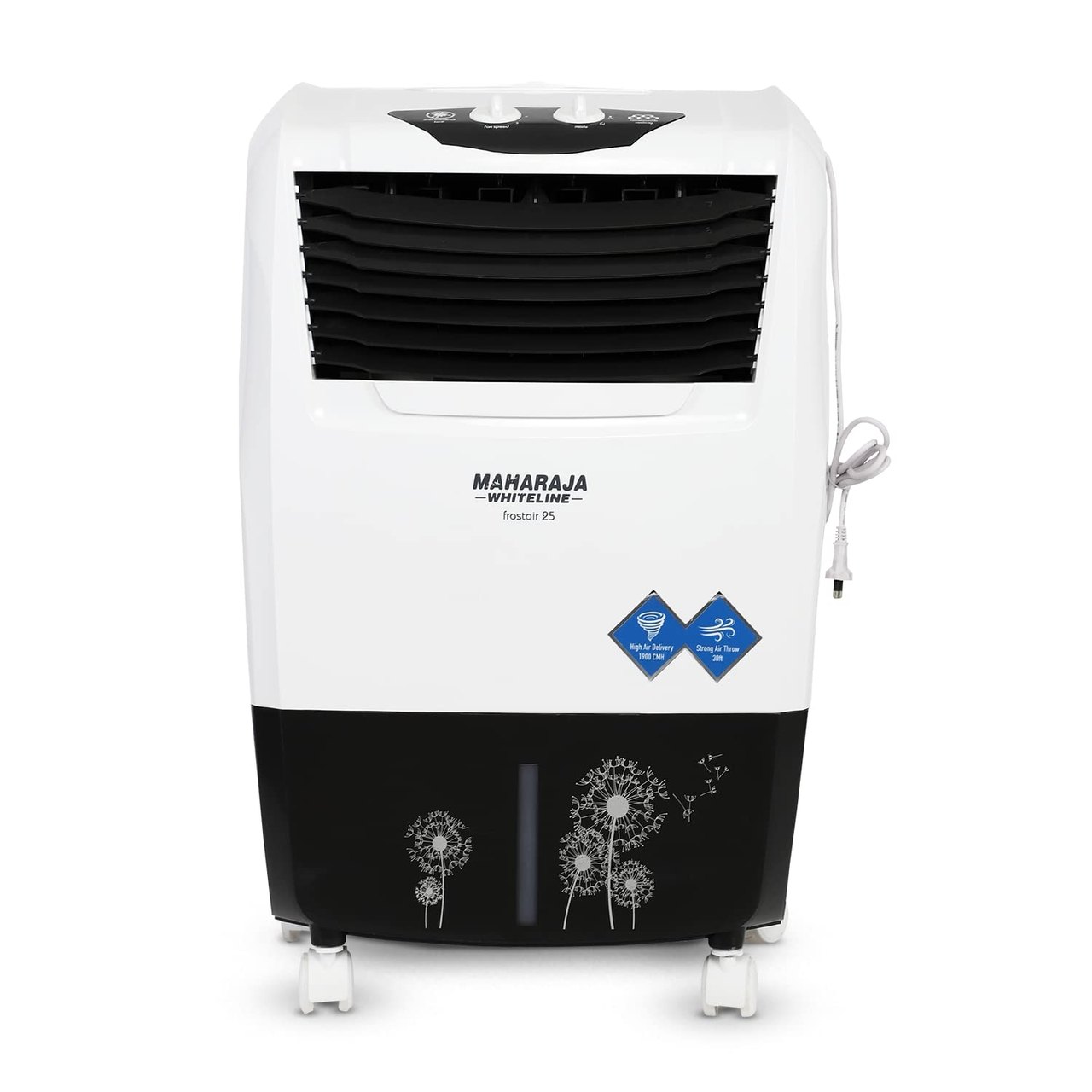 Maharaja Whiteline Personal Air Cooler 25L High Air Delivery Anti-bacterial Tank Inverter Compatible (Frost Air 25)