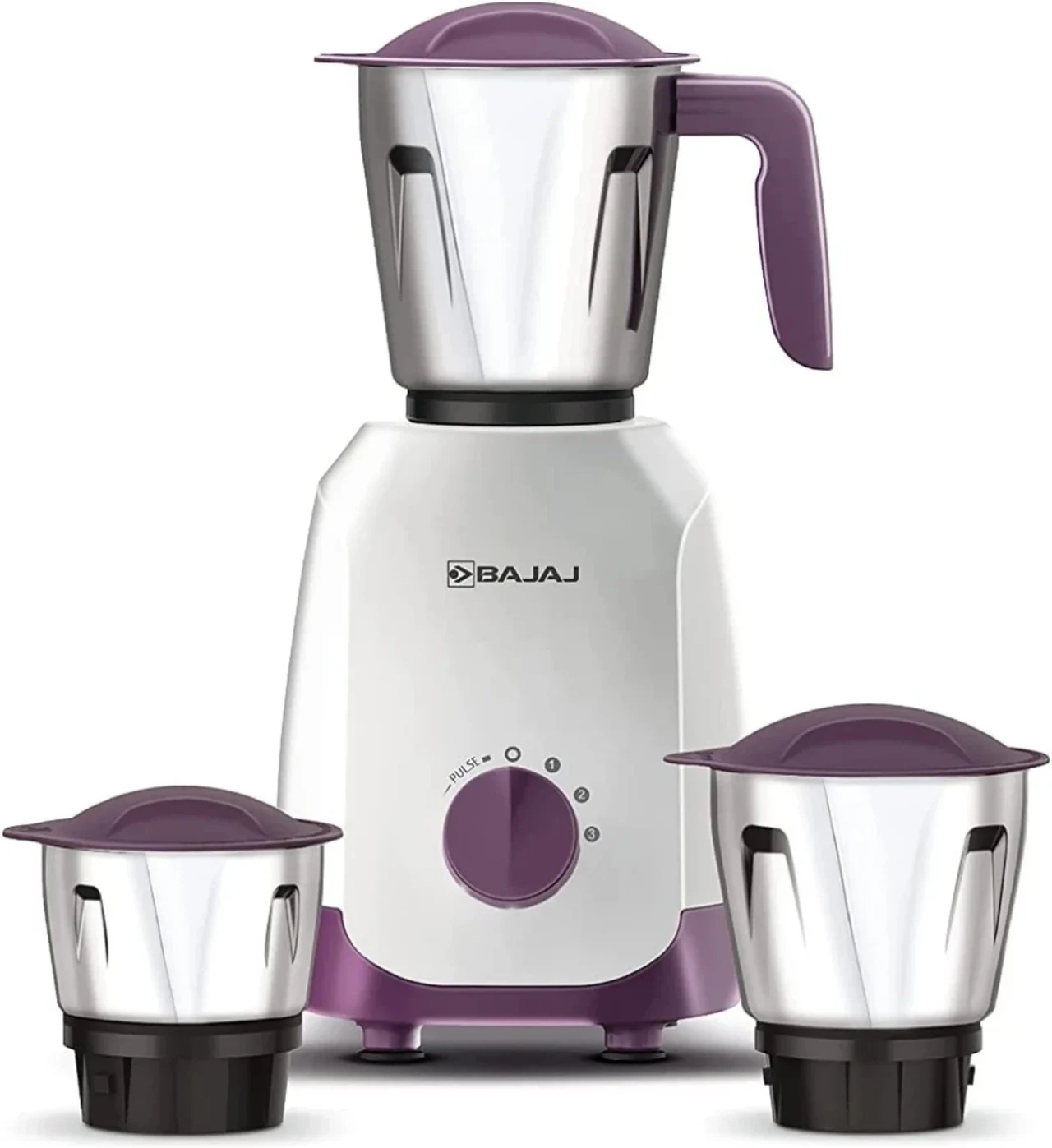 BAJAJ Ninja series 500 W Mixer Grinder (NINJA SERIES ELEGANCE PURPLE 500W (410568) | 3 Jars | Multicolor)
