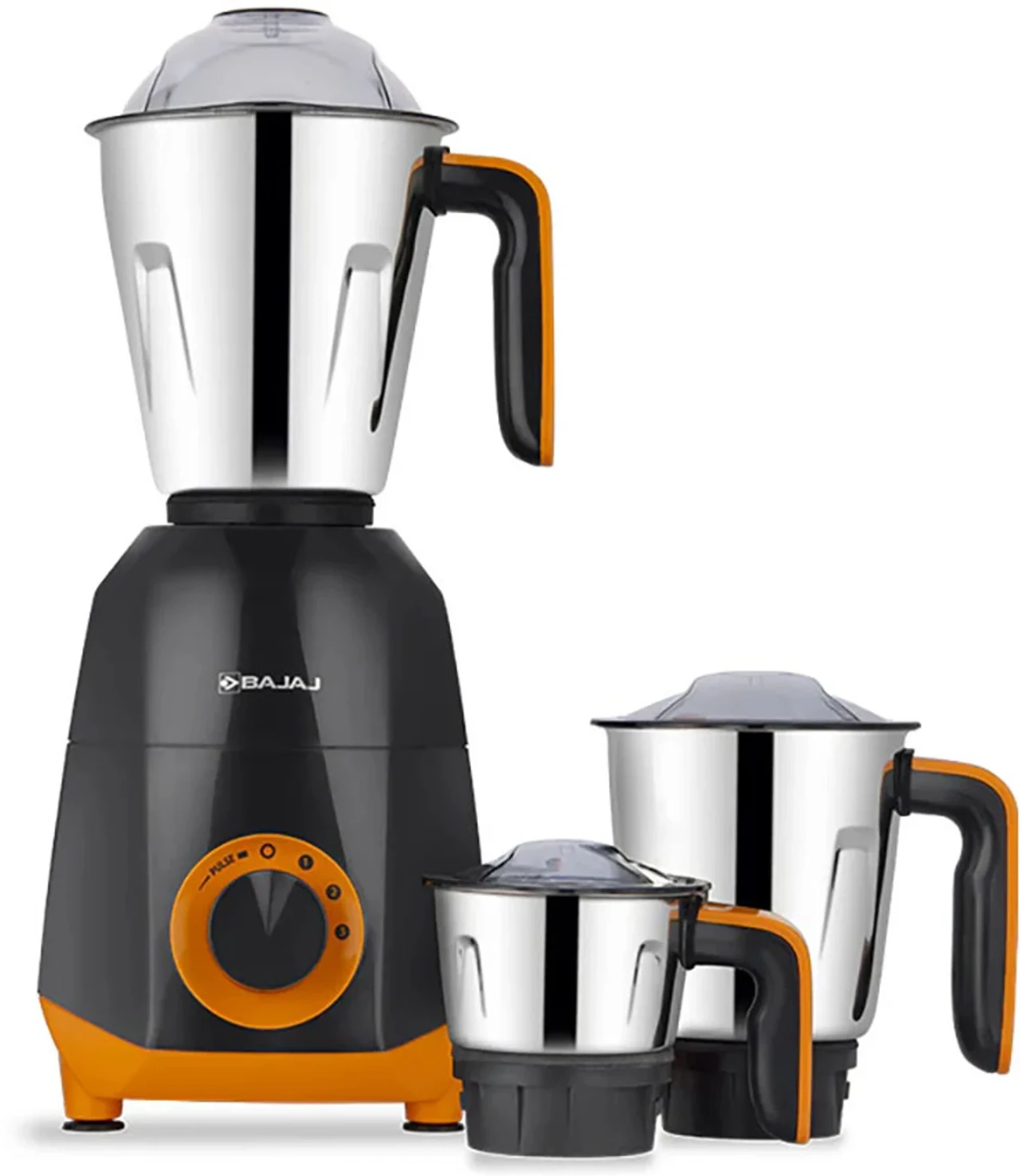 BAJAJ Ninja Series QuartzMax 750 W Juicer Mixer Grinder (410631 | 3 Jars | Amber Grey)