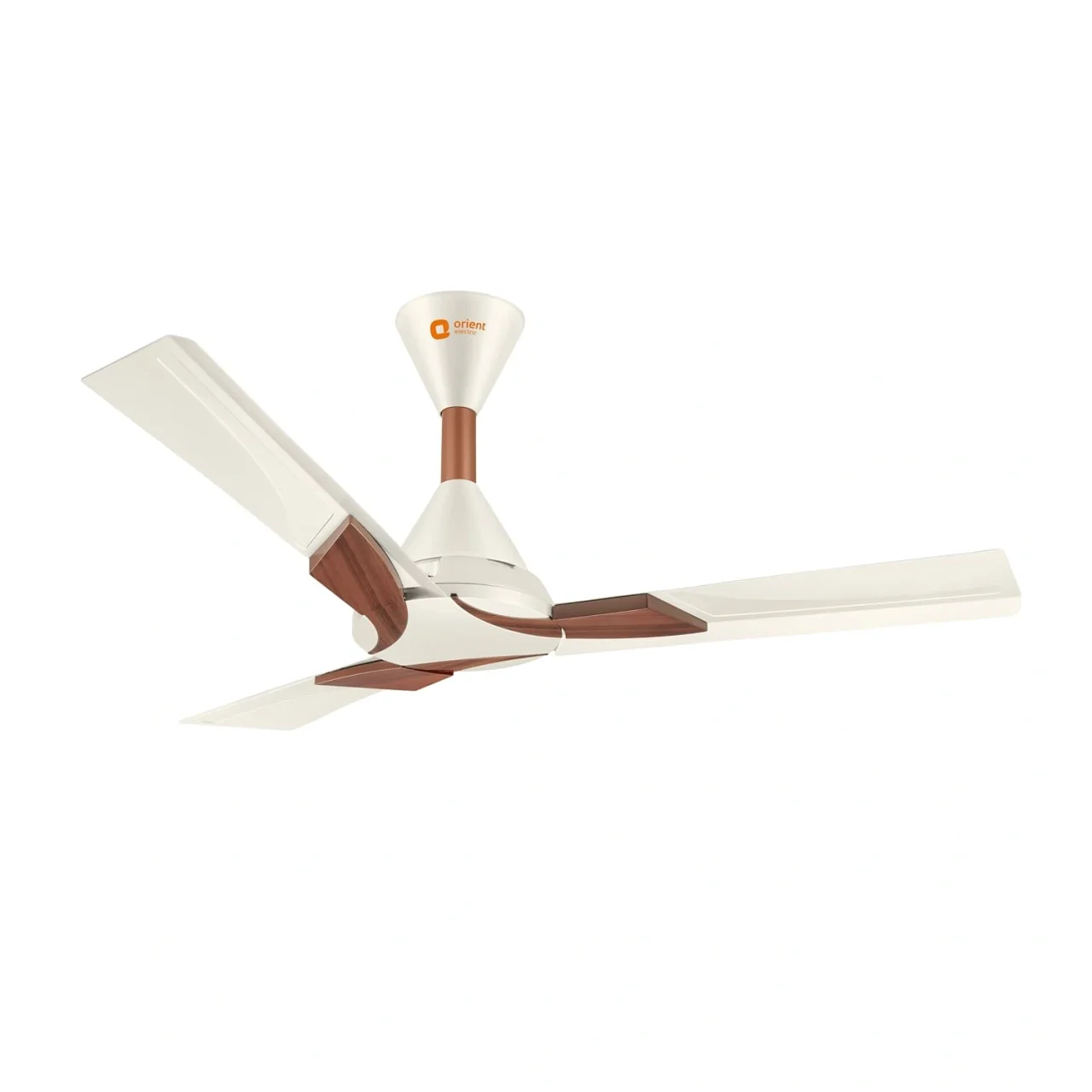 Orient Electric Wendy Ceiling Fan 1200mm 100% Copper Motor Pearl White/Walnut