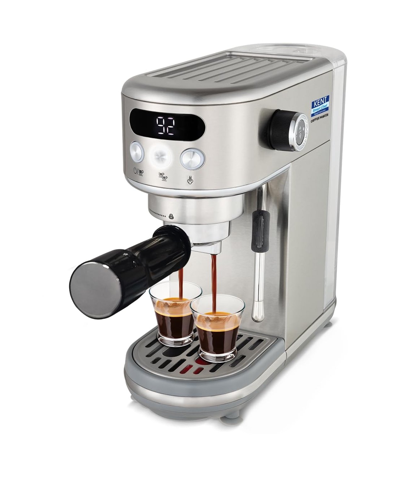 Kent Coffee Maker 1400W 20 Bar Italian Pump with In-Built Steamer SS Body 1.2L