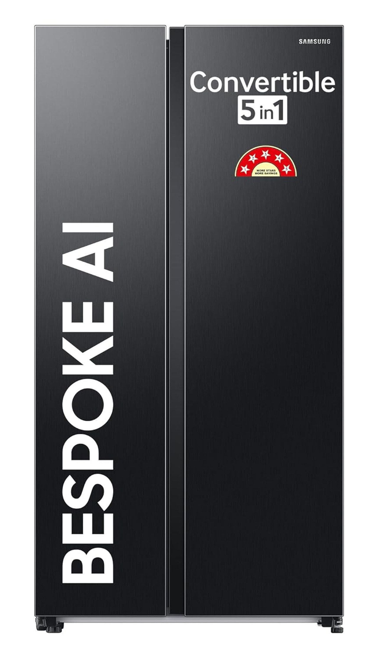 Samsung Side By Side Refrigerator Frost Free 653 L 5 Star Convertible 5-in-1 Digital Inverter AI Enabled Smart Wi-Fi (RS76CG8115B1HL)