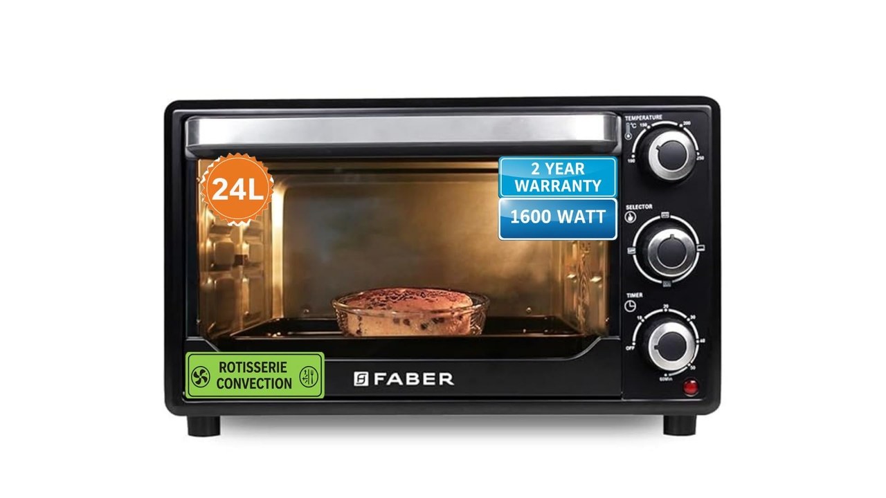 FOCL 24 L FS Oven Toaster Grill 1600W | Black