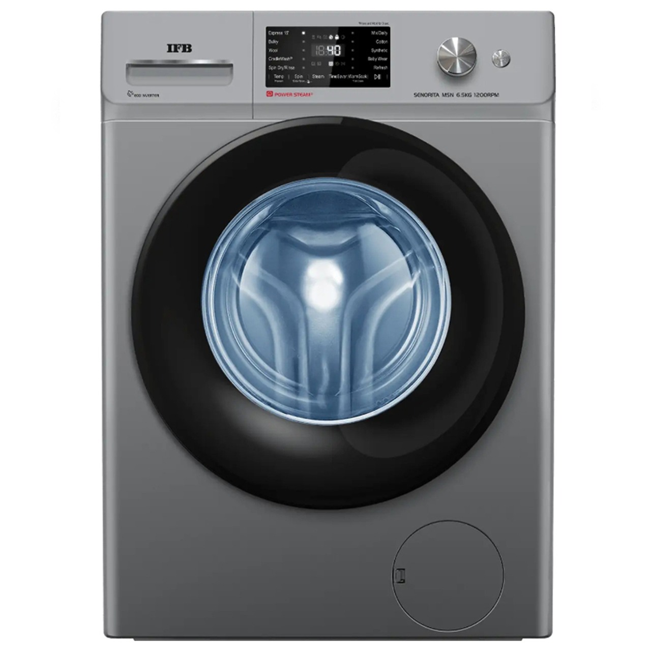 IFB Front Load Washing Machine 6.5 KG Steam Refresh Eco Inverter Wi-Fi (Senorita MSN 6512K)