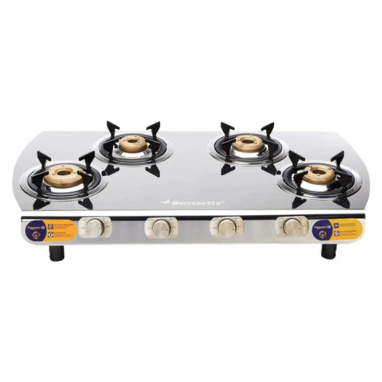 Butterfly Magnum 4-Burner Stainless Steel LPG Gas Stove Silver