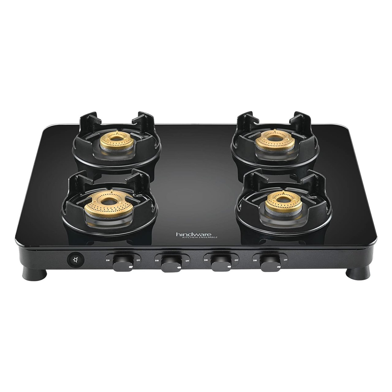 Hindware Alverio Neo 4B AI Glass Cooktop - Black