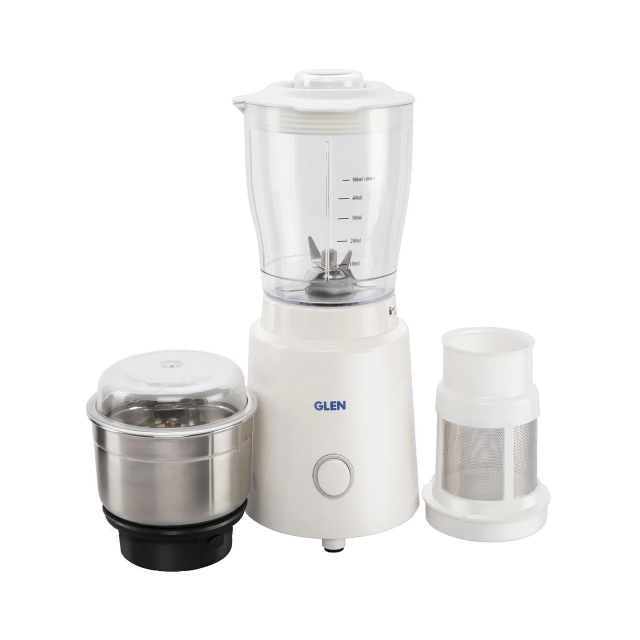Glen Electric Mini Blender Plus Grinder 350W, 0.5L Blender Jar with Fruit Filter, SS Grinder Jar (SA-4045BG)