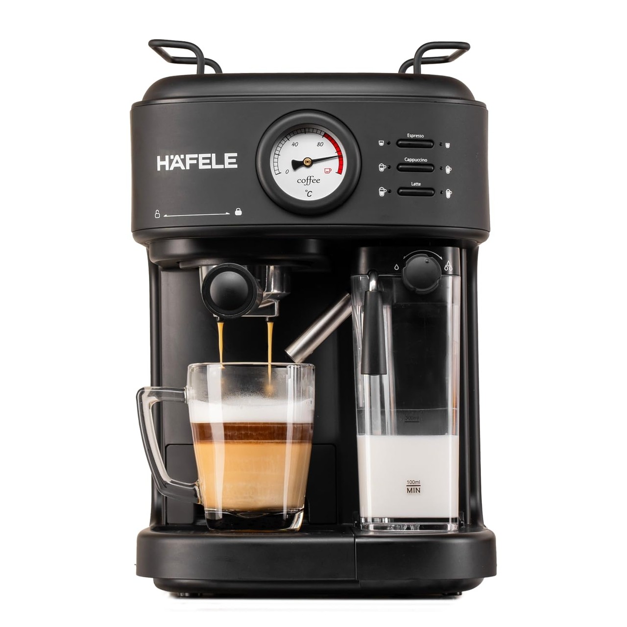 Hafele U-Kaffee Plus Espresso Coffee Machine 1250W - Black