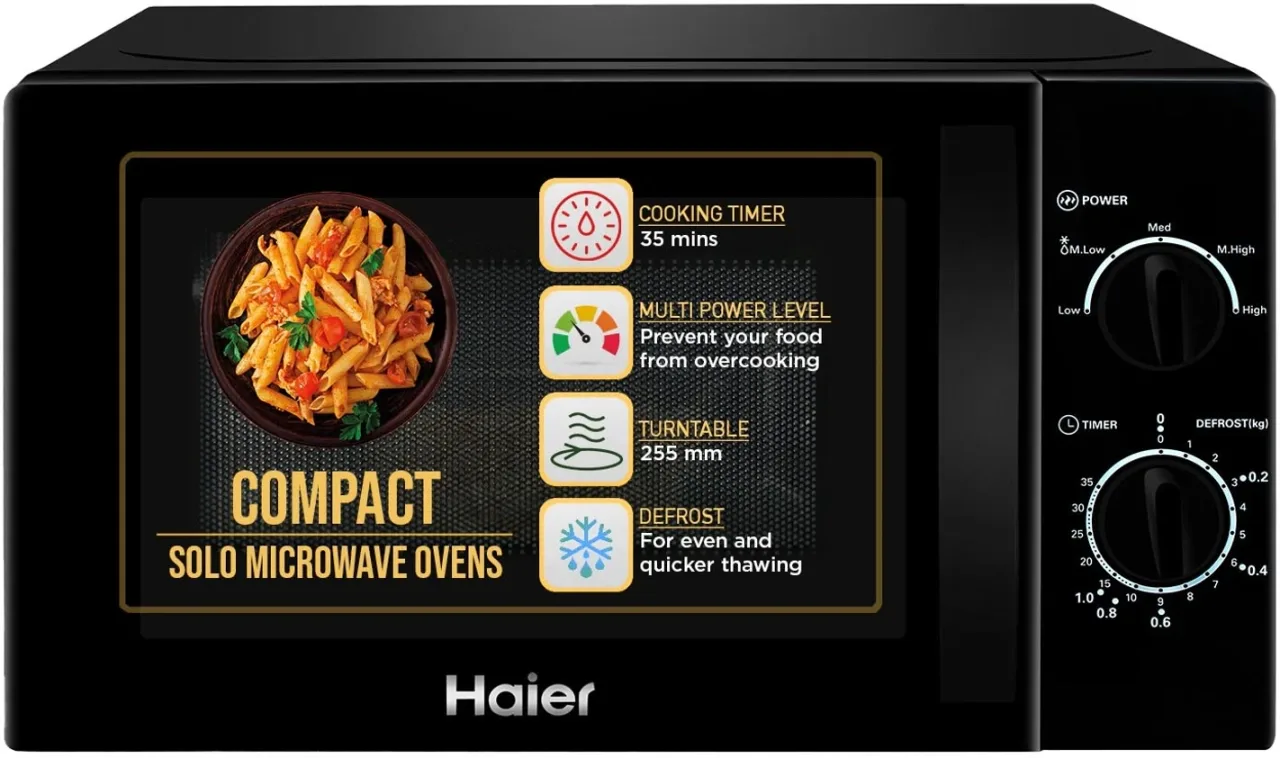 Haier 20 L Solo Microwave Oven (HIL2001MWPH, Black)