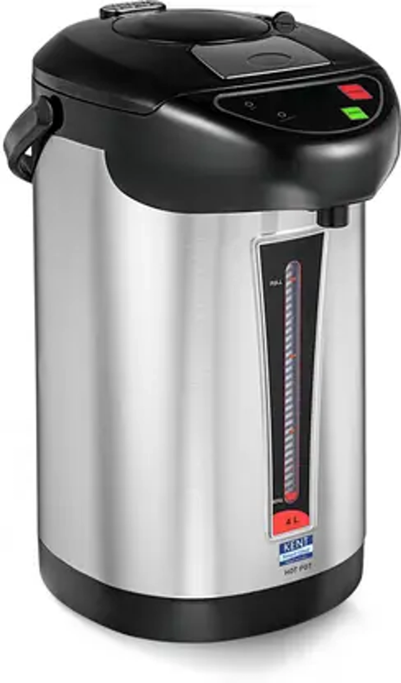 Kent Electric Kettle 4L Stainless Steel 750W Auto Shut-Off Silver Black (16119)