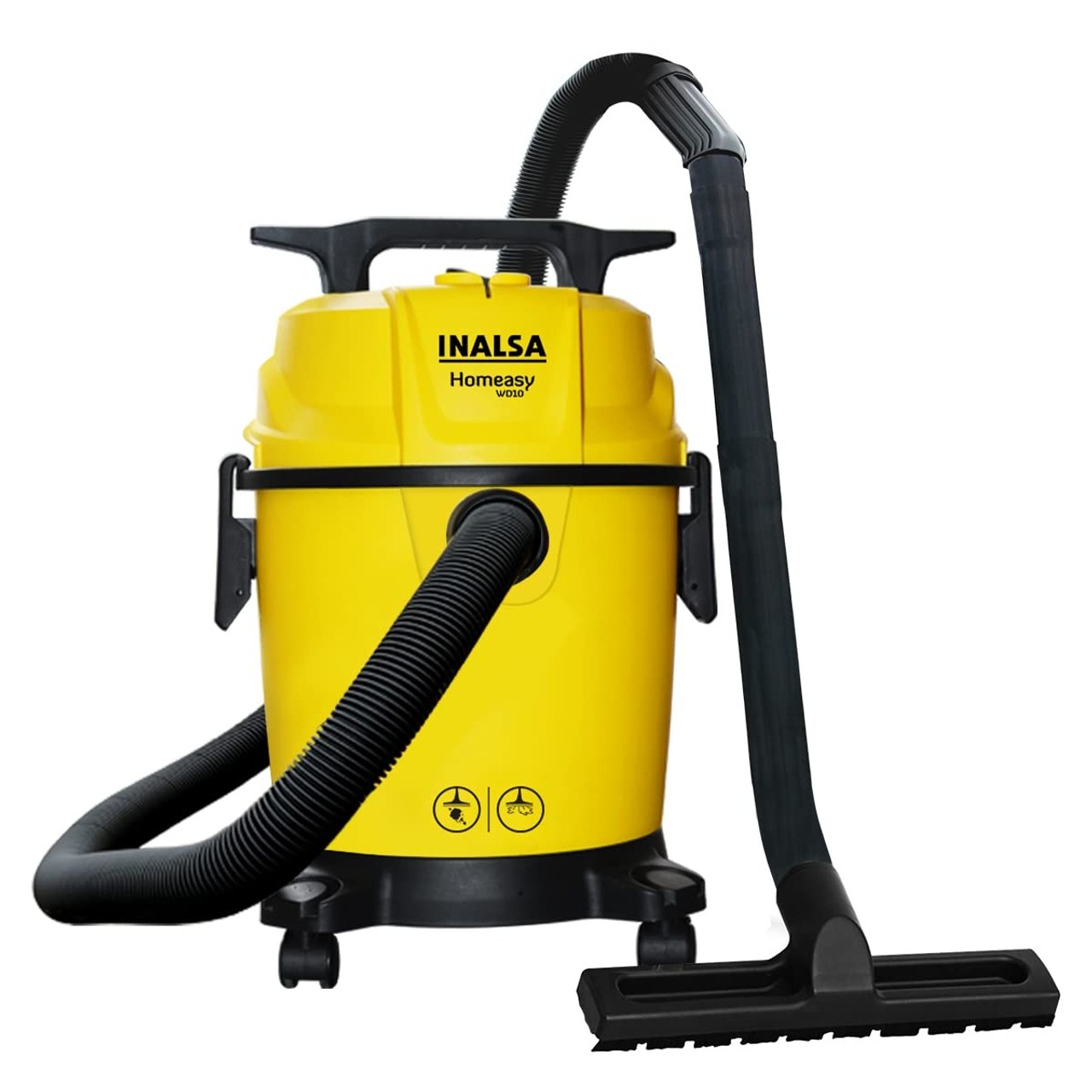 Wet and Dry Vacuum Cleaner for Home, 10L Capacity, 1200W Yellow/Black