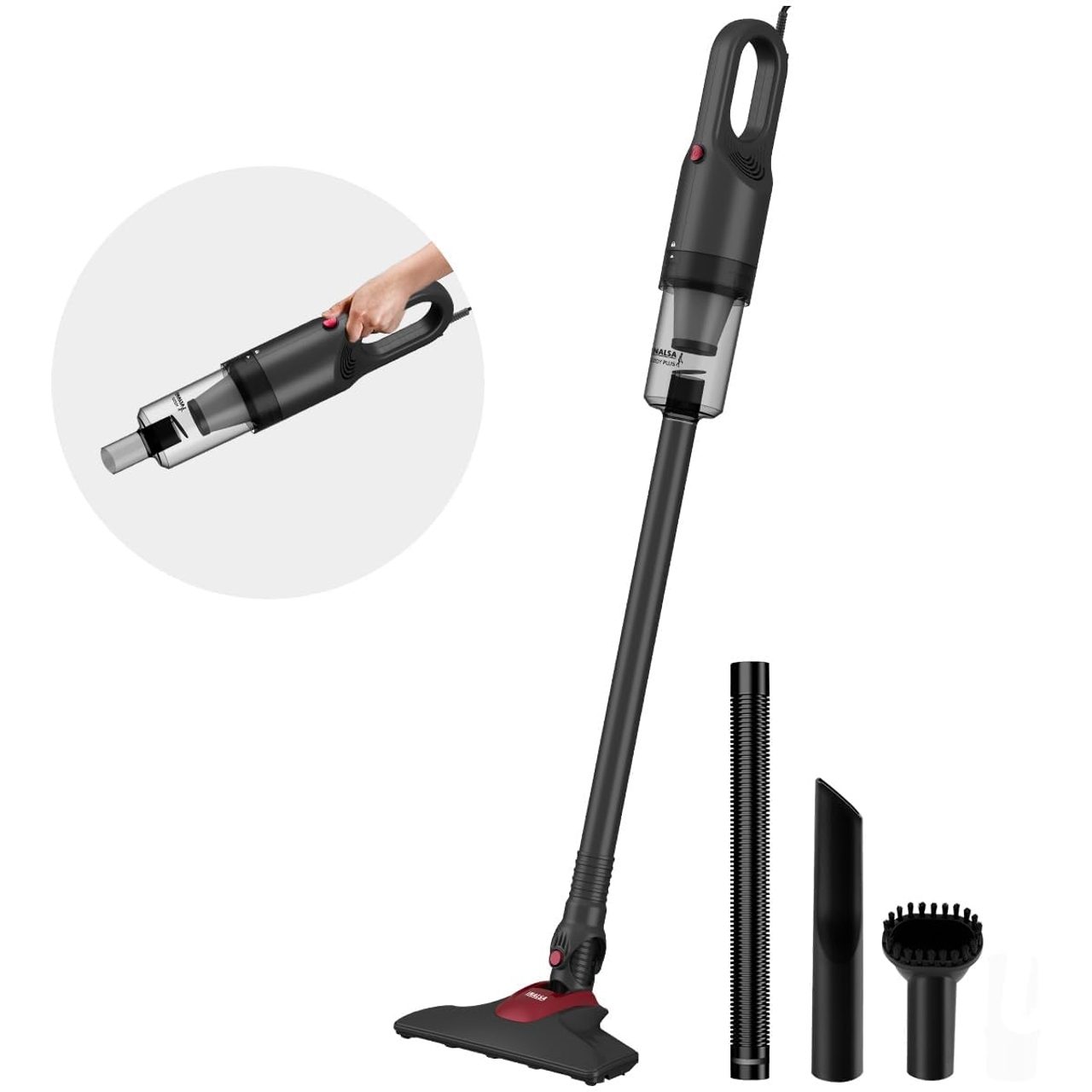 Vacuum Cleaner for Home Use 700W Motor & 14Kpa Suction, Ozoy Plus Black & Grey