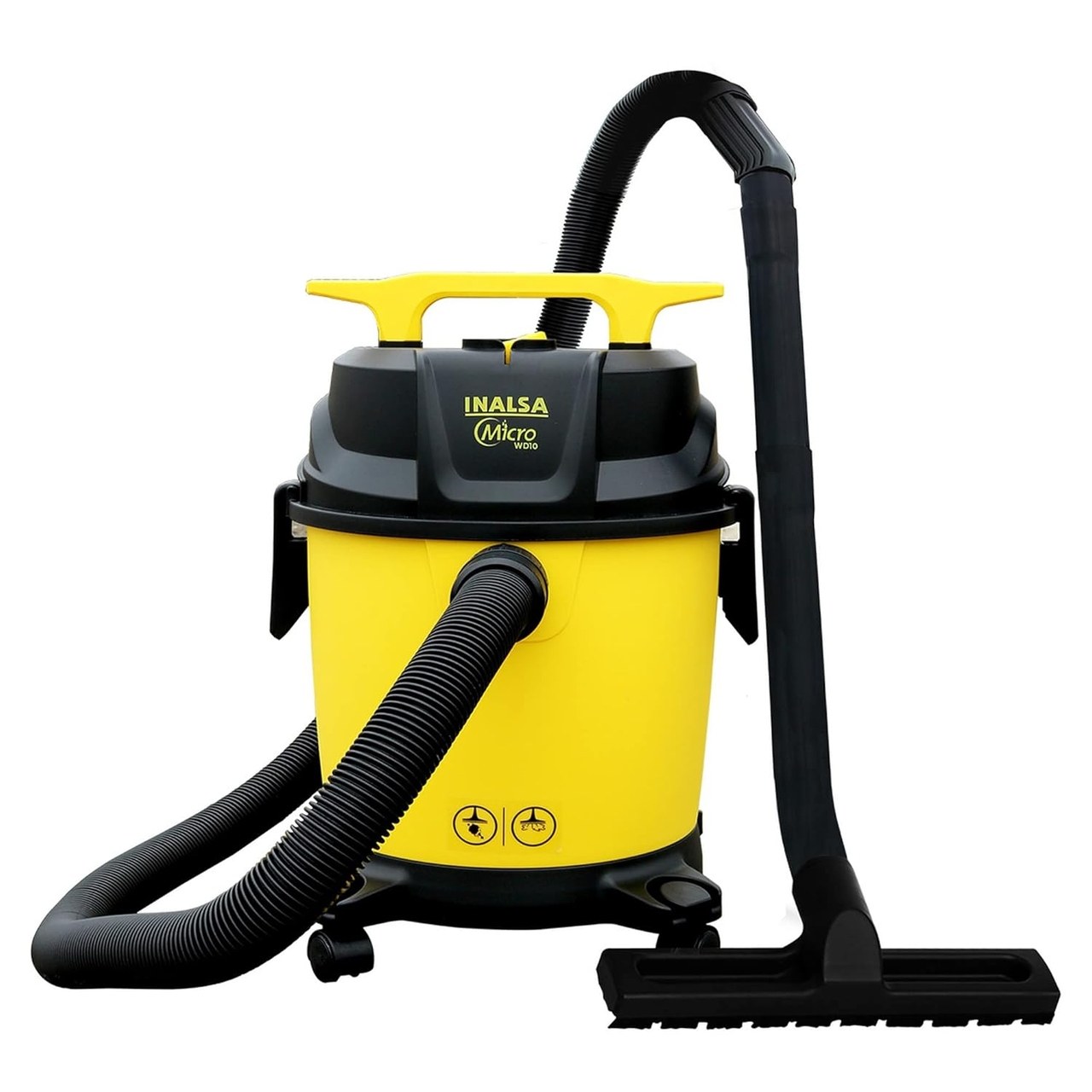 Wet and Dry Vacuum Cleaner for Home 10 Ltr Capacity 1200W, Micro WD10 Yellow/Black