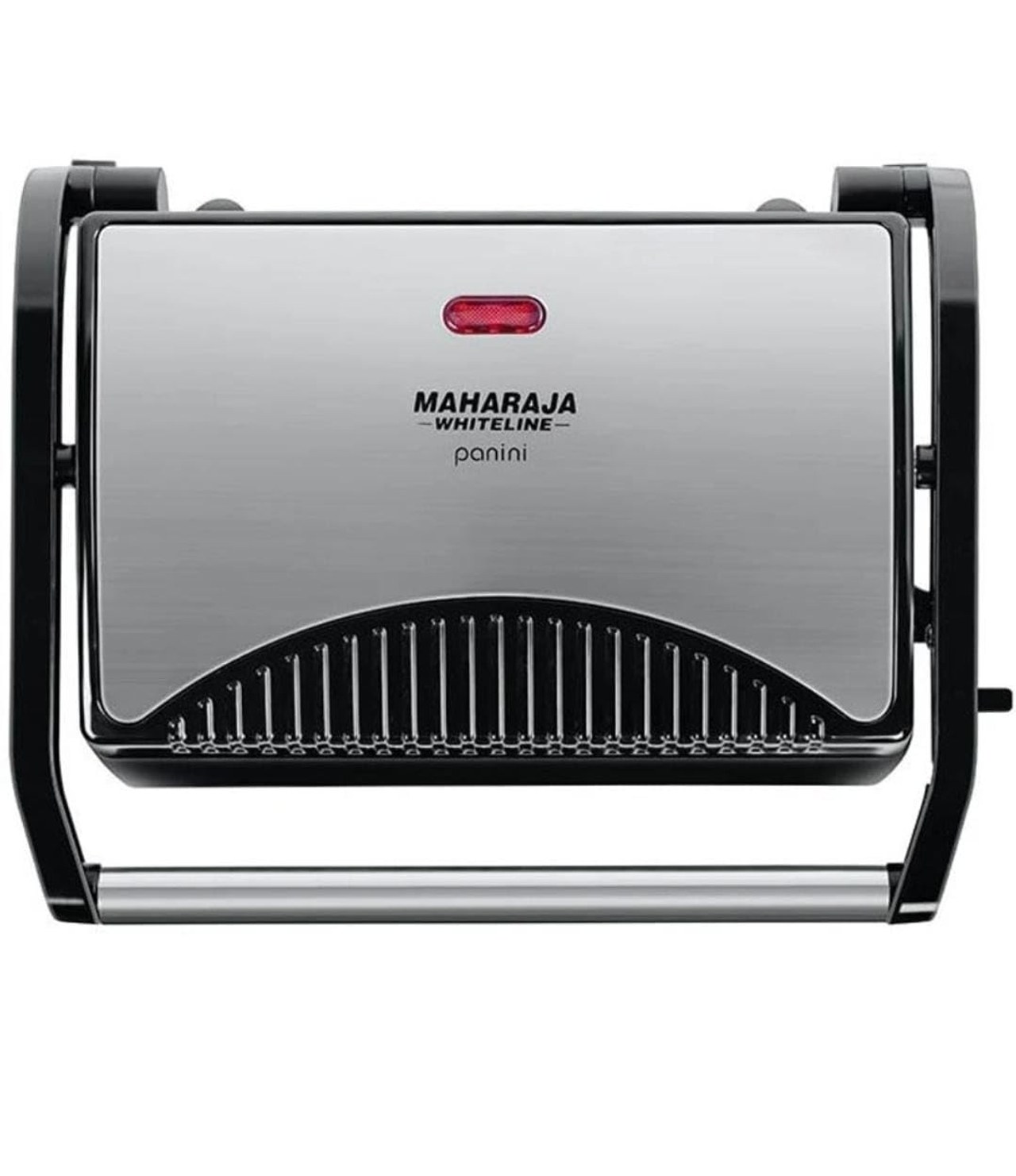 Maharaja Whiteline Grill Mate Panini Maker, 750W, Non-Stick Grilling Surface, Silver and Black
