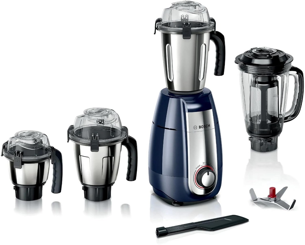 Bosch TrueMixx Pro Mixer Grinder 750W, 4 Jars, Black - MGM8642BIN