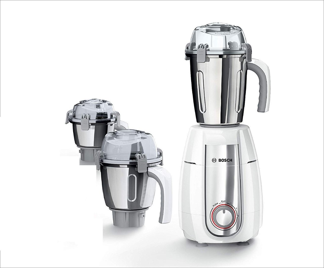 Bosch TrueMixx Style Mixer Grinder 1000 W 3 Jars, White - MGM8832WIN