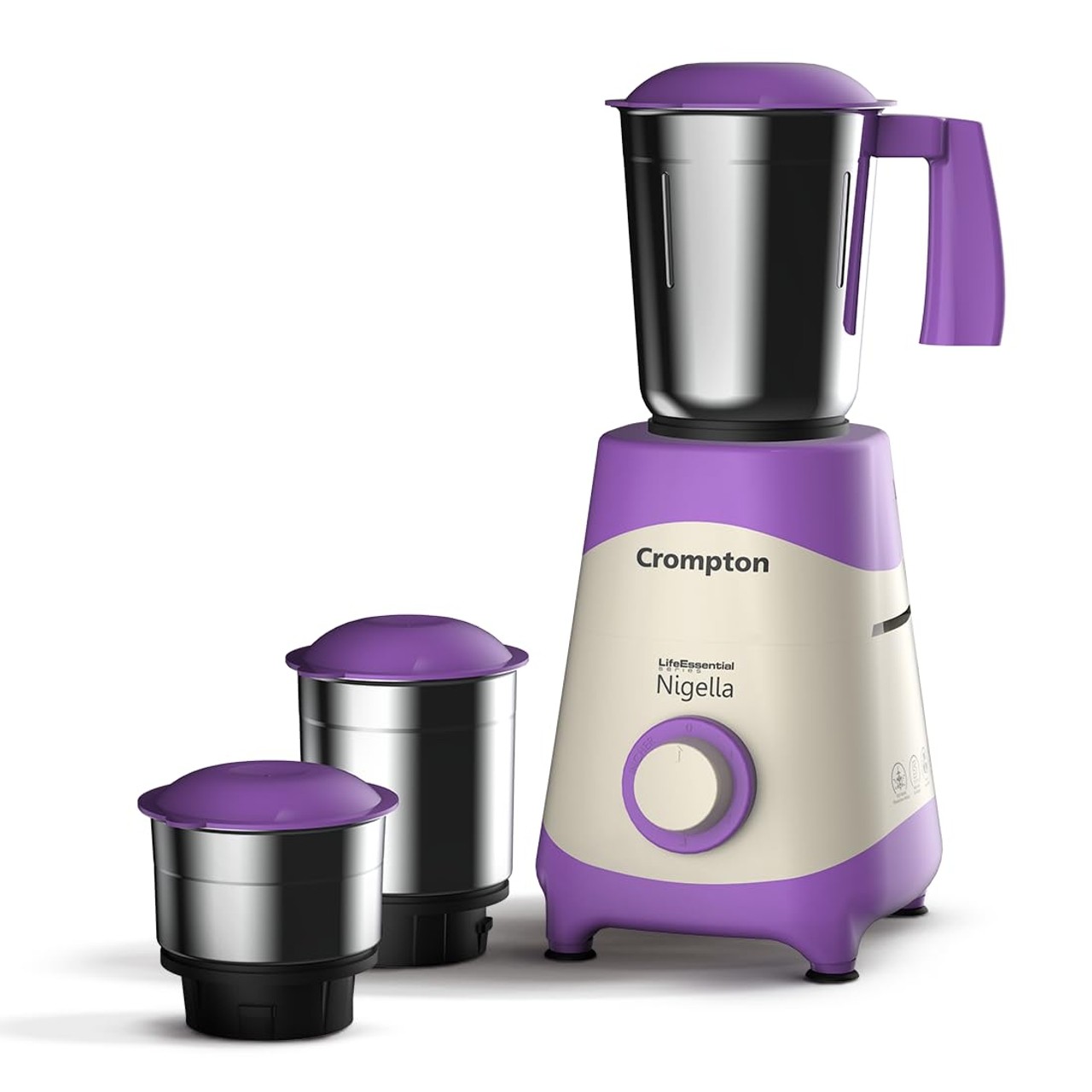 Crompton Nigella 3 Jar Mixer Grinder 500W - Lavender & White