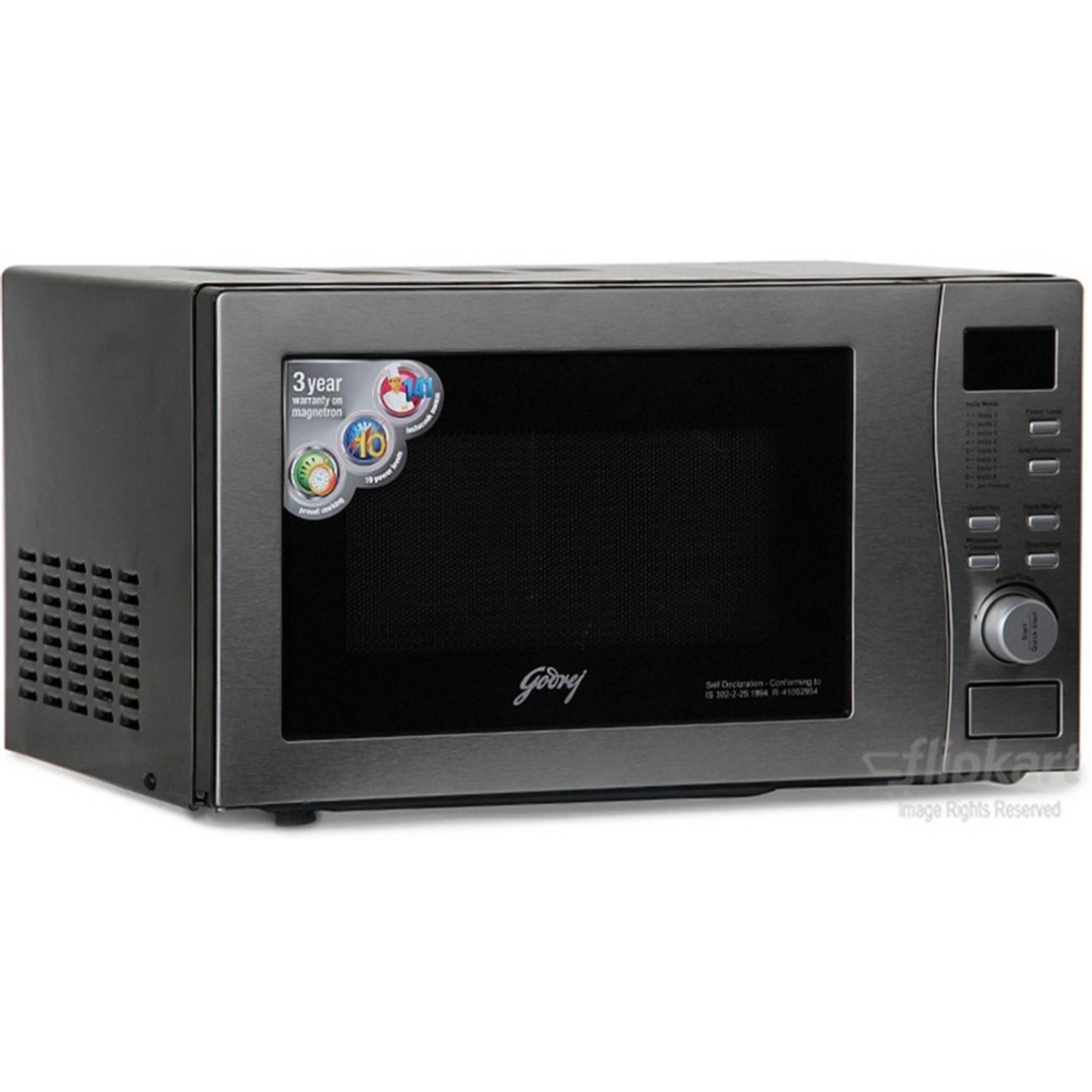 Godrej Convection Microwave Oven 20 L 141 Auto Cook Menus Silver (GMX 20CA6PLZ)