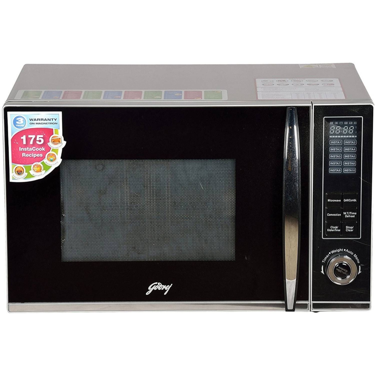 Godrej Convection Microwave Oven 28 L 175 Auto Cook Menus Child Lock Steam Clean Bowl (GMX28CA3MKM)