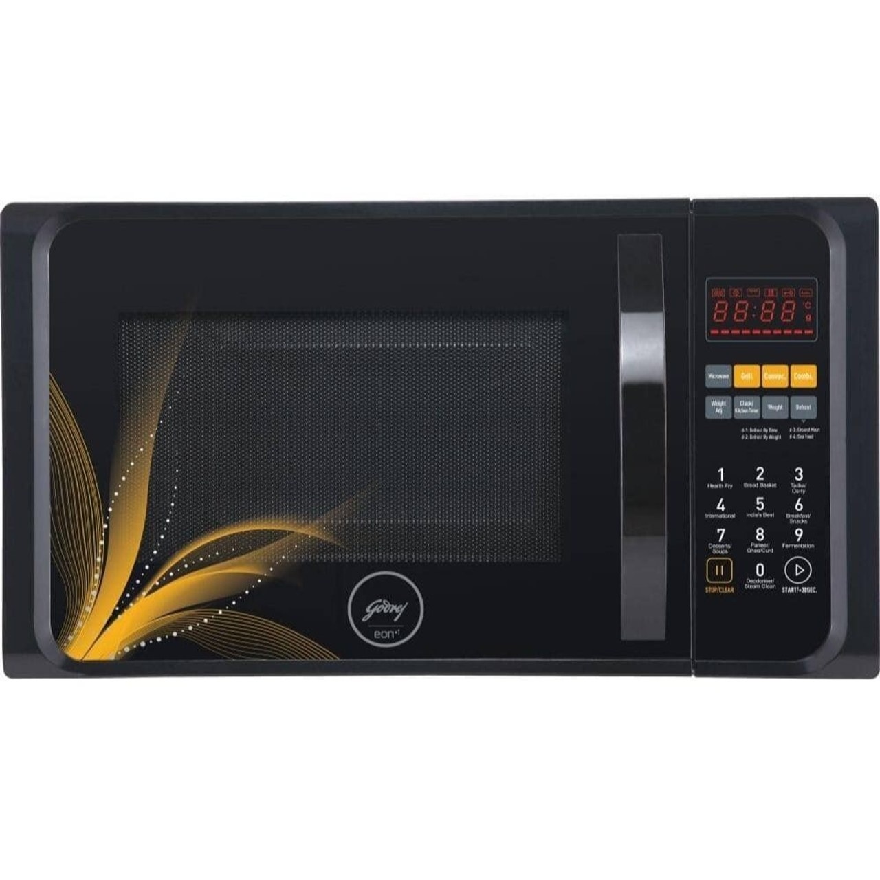 Godrej Convection Microwave Oven 23 L Touch Key Pad Child Lock Golden Floral (GME 723 CF1 PM GOLDEN FLORAL SD00059)