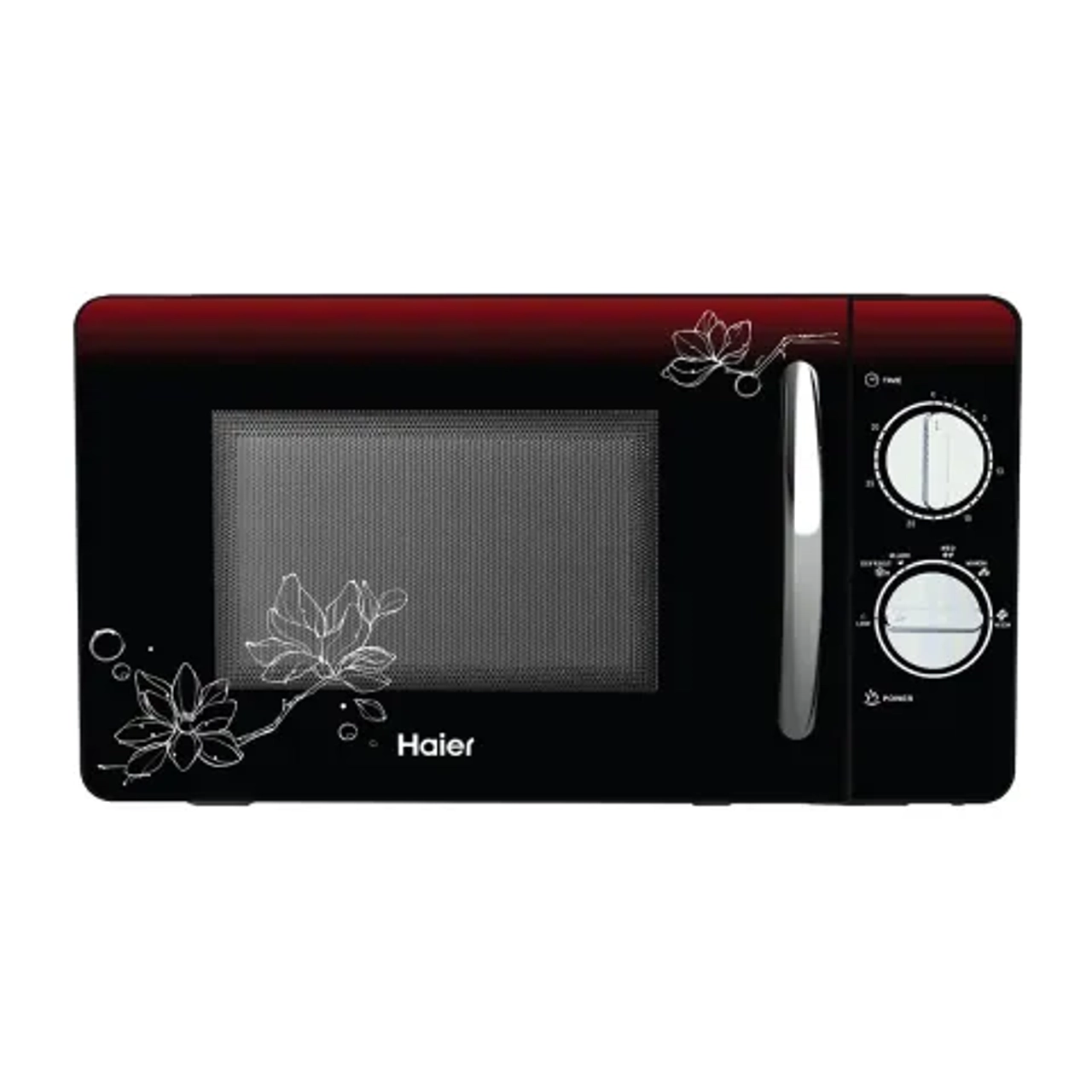 Haier 20L Solo Microwave Oven with Floral Design - HIL2001MFPH